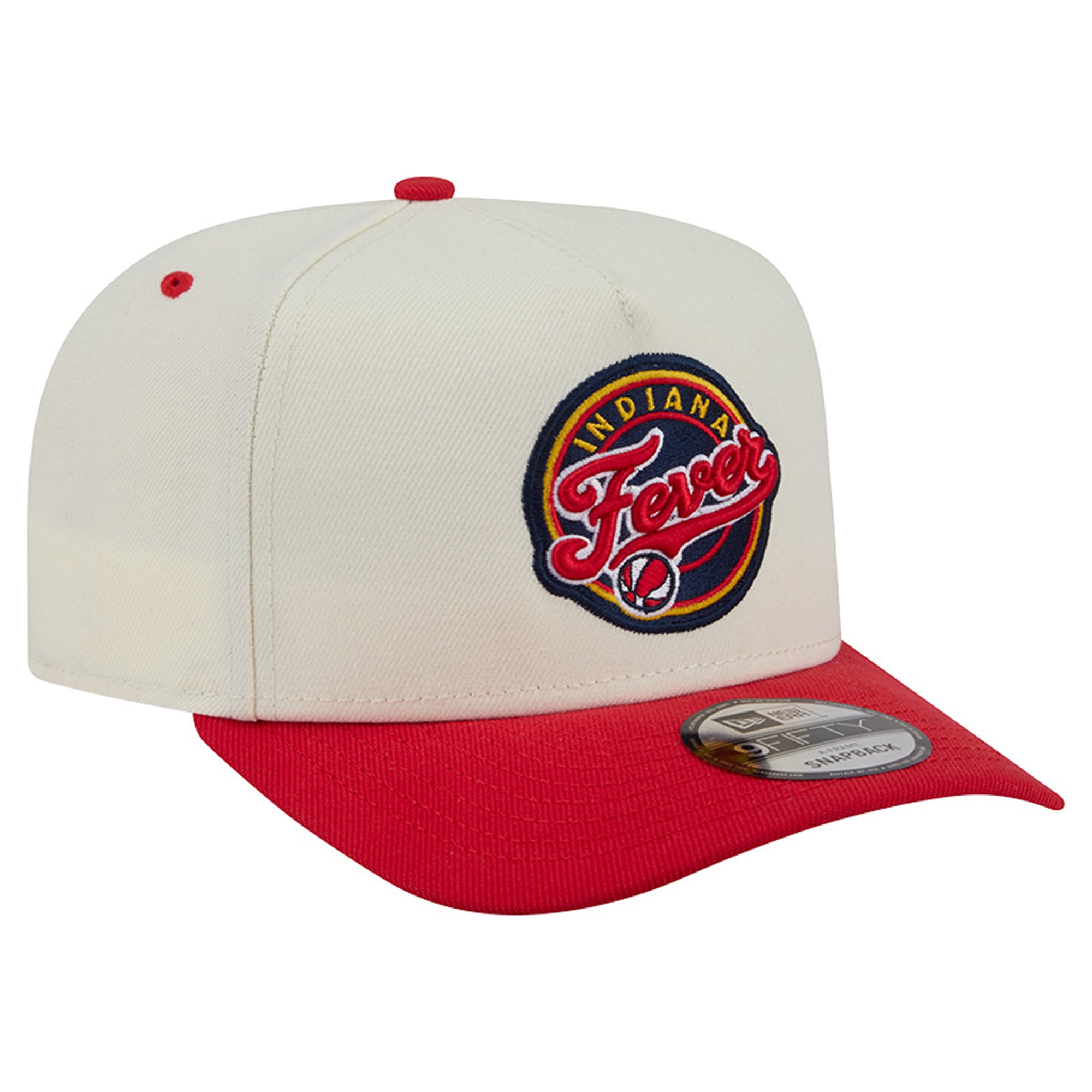Casquette snapback New Era 9FIFTY A-Frame crème pour homme, logo Indiana Fever