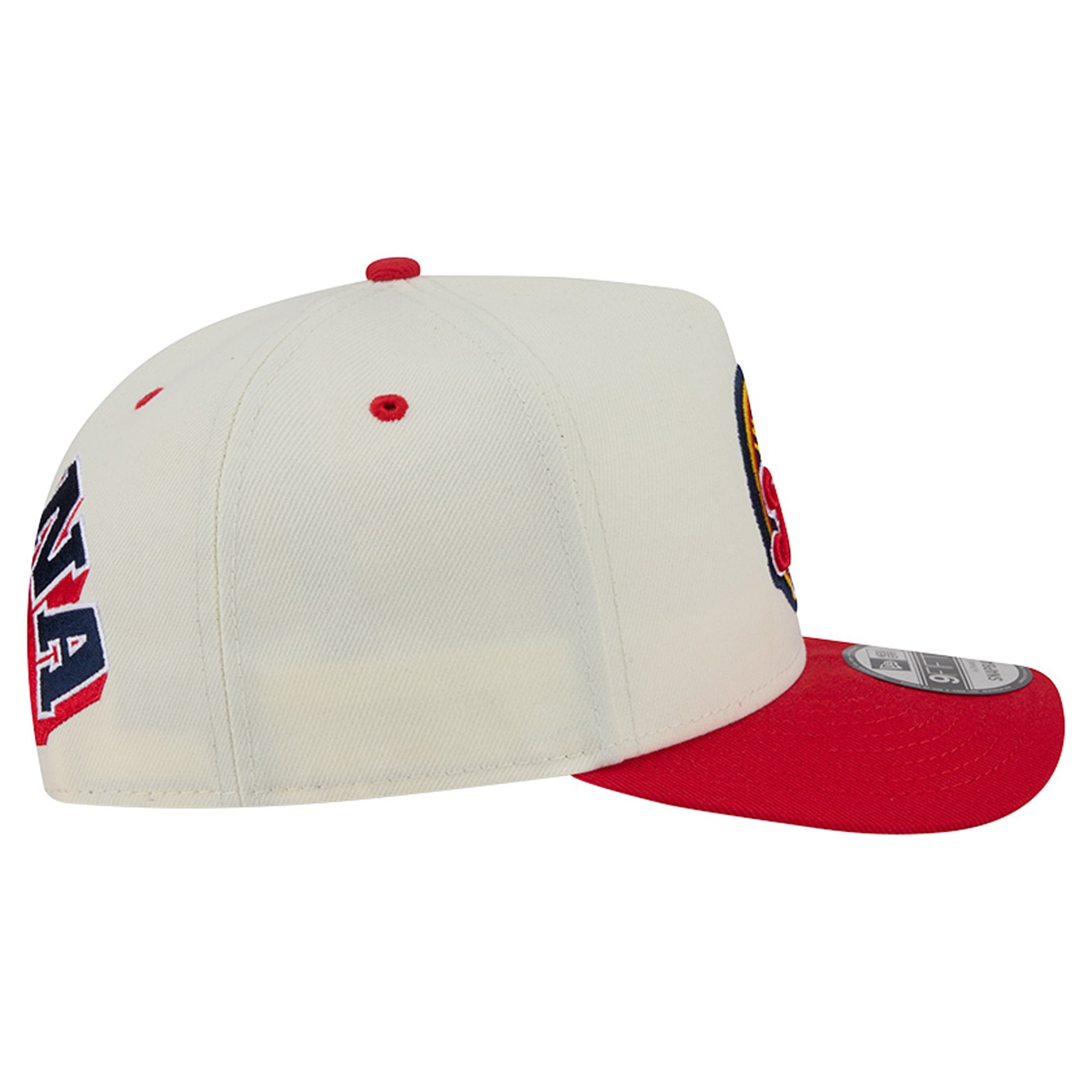 Casquette snapback New Era 9FIFTY A-Frame crème pour homme, logo Indiana Fever