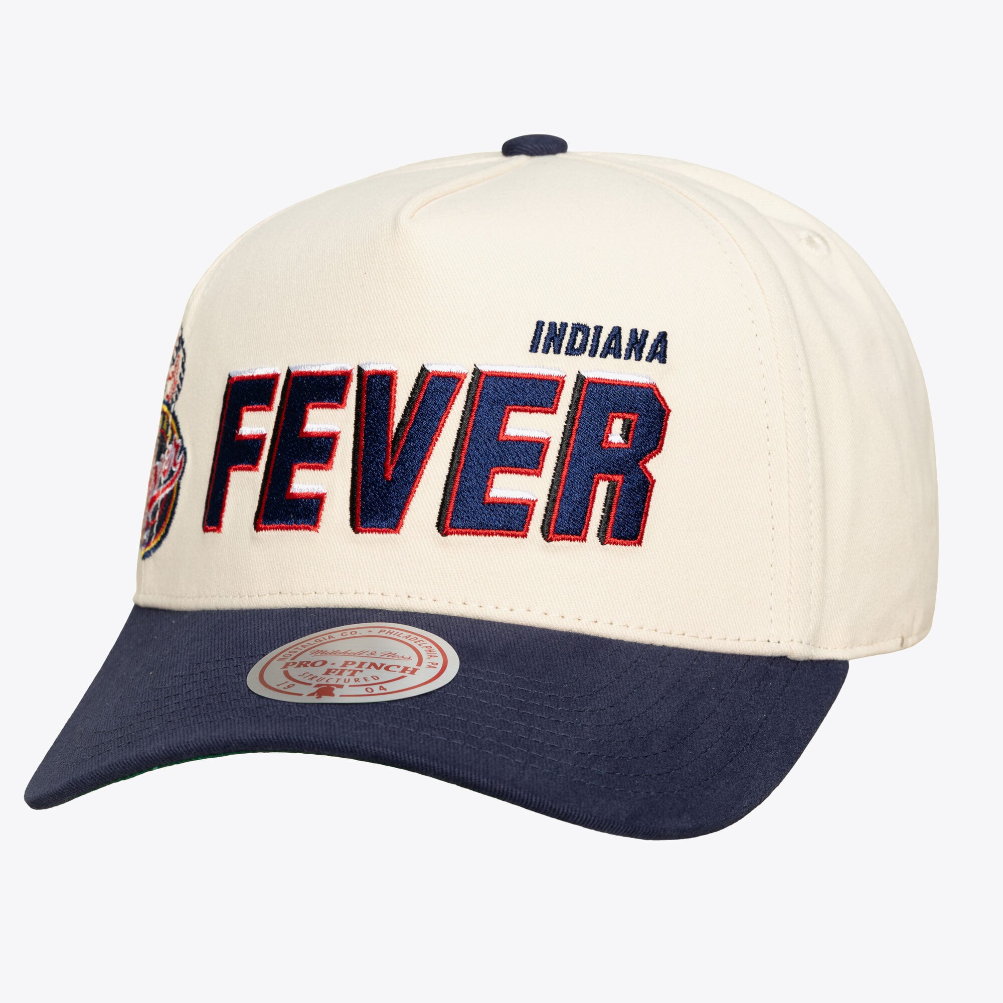 Unisex Mitchell & Ness Cream Indiana Fever Big Time Pro Crown Snapback Hat
