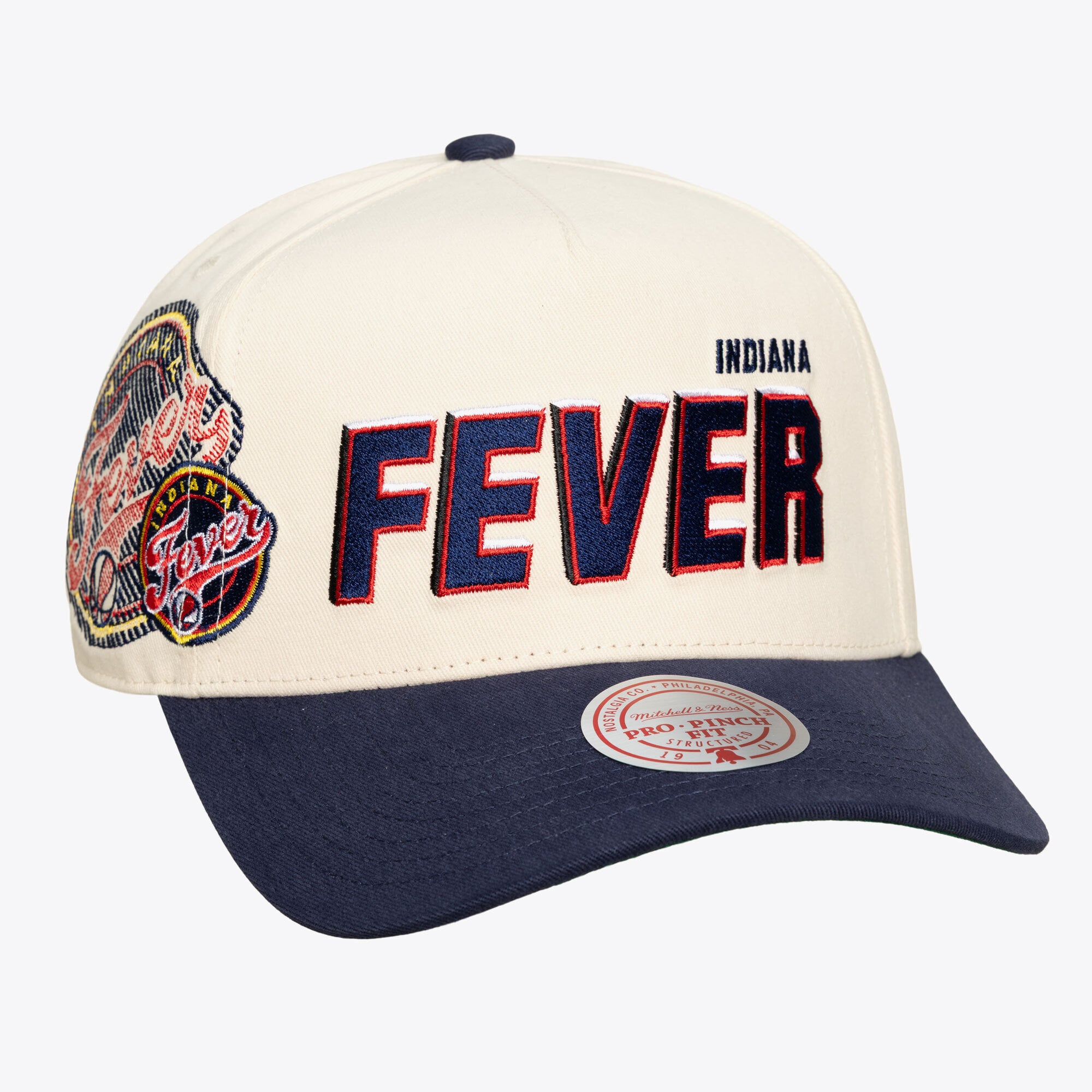 Unisex Mitchell & Ness Cream Indiana Fever Big Time Pro Crown Snapback Hat