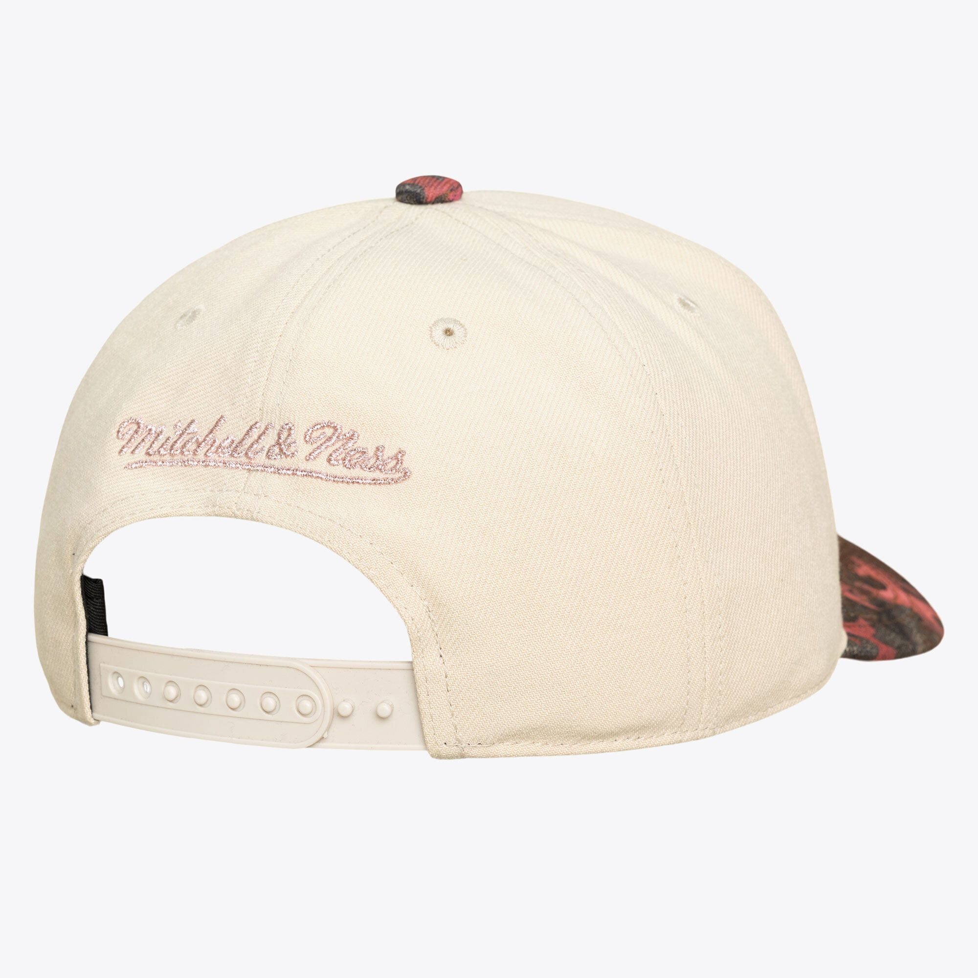 Unisex Mitchell & Ness  Cream Indiana Fever Pink Pro Snapback Hat