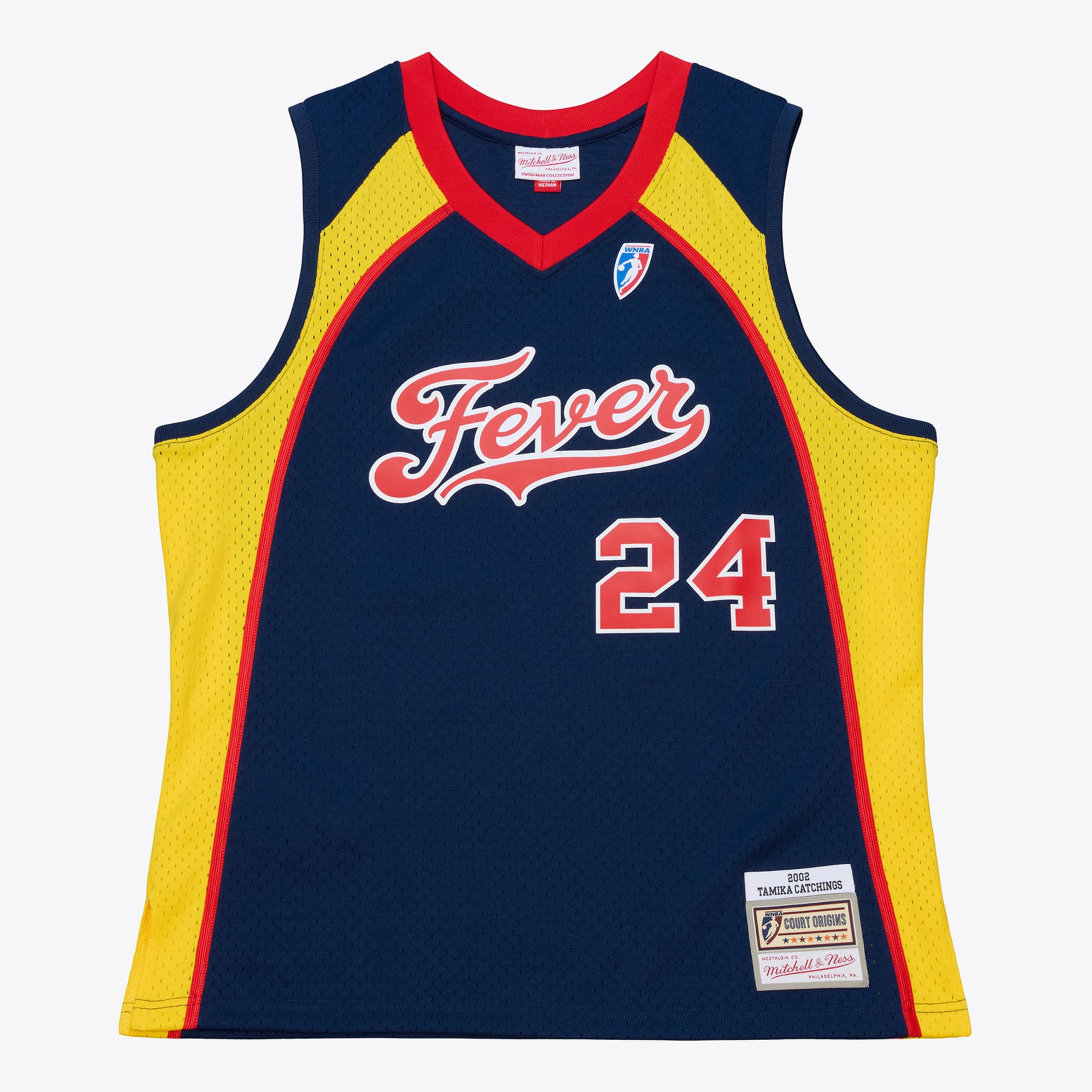 Unisex Mitchell & Ness Tamika Catchings Navy Indiana Fever 2002 Swingman Jersey - Court Origins