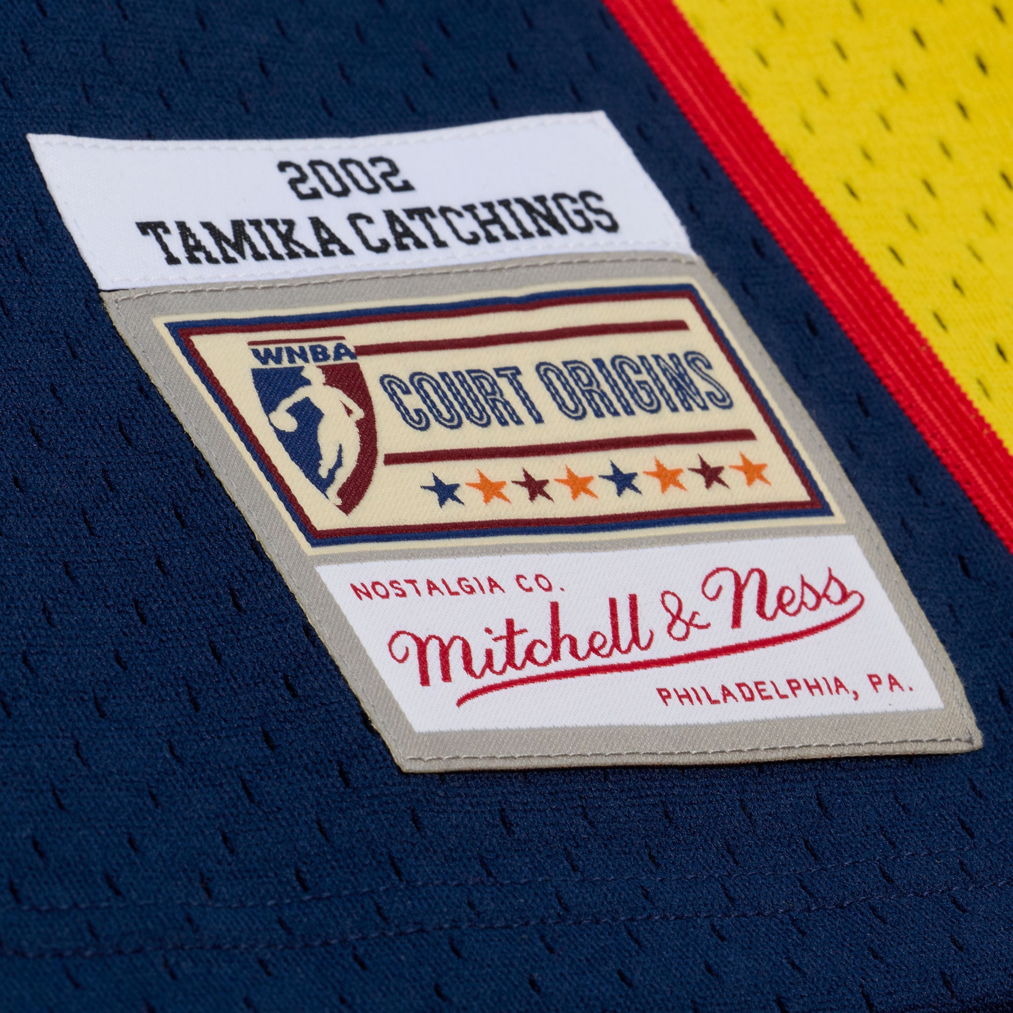 Unisex Mitchell & Ness Tamika Catchings Navy Indiana Fever 2002 Swingman Jersey - Court Origins