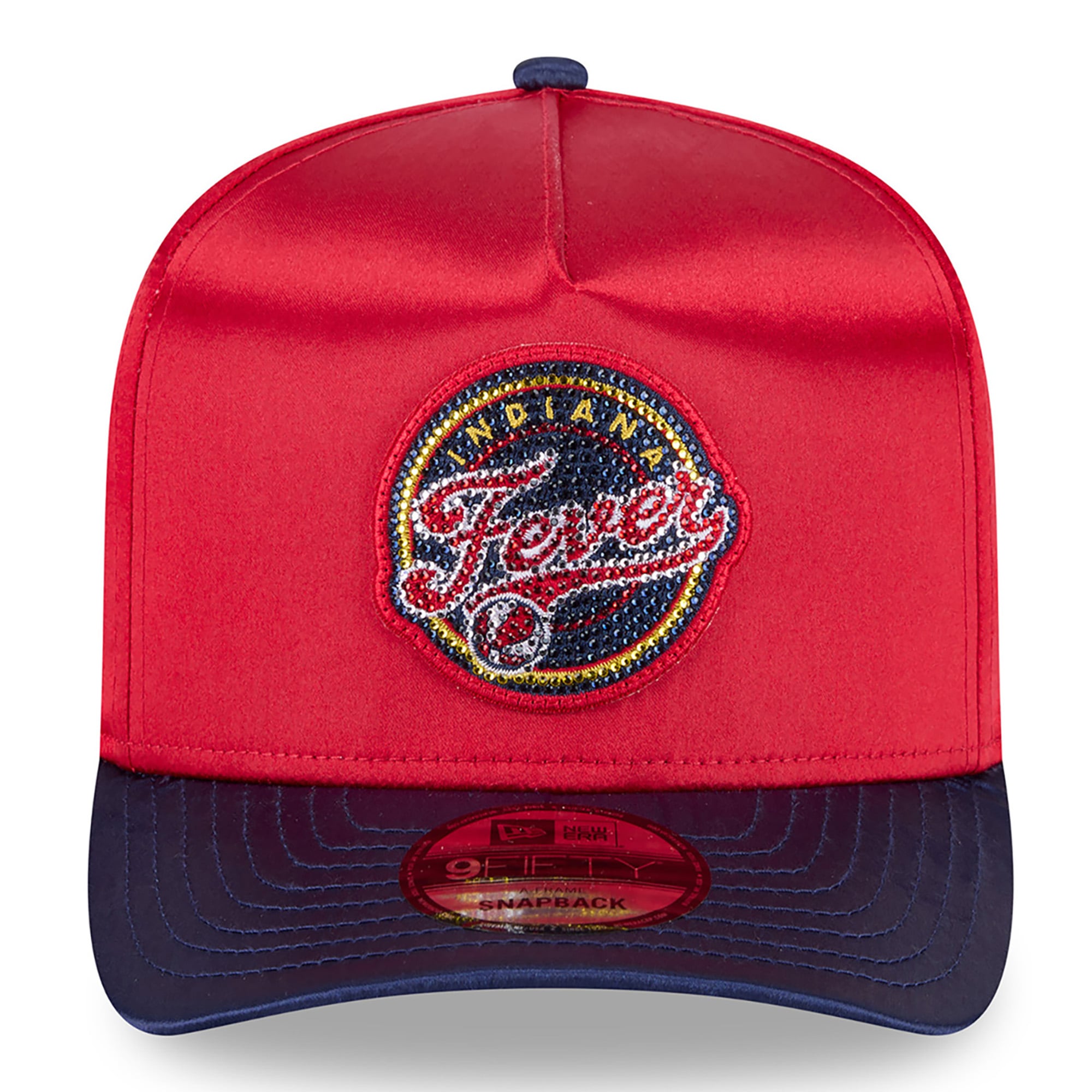 Unisex New Era Red/Navy Indiana Fever 2026 WNBA Draft Satin A-Frame 9FIFTY Adjustable Hat
