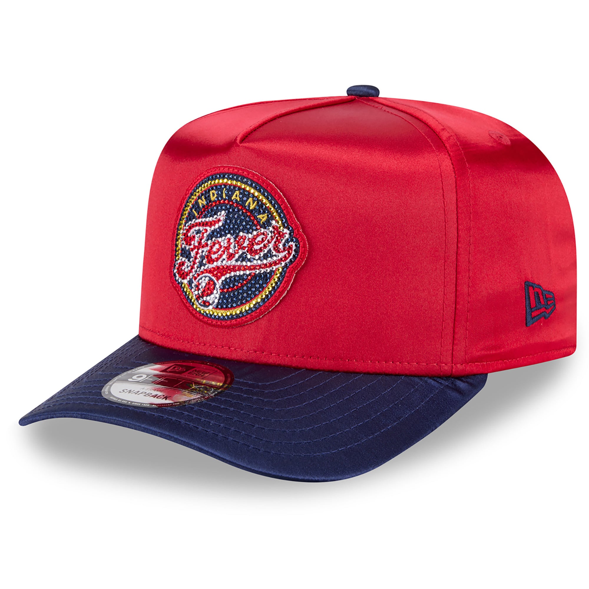Unisex New Era Red/Navy Indiana Fever 2026 WNBA Draft Satin A-Frame 9FIFTY Adjustable Hat