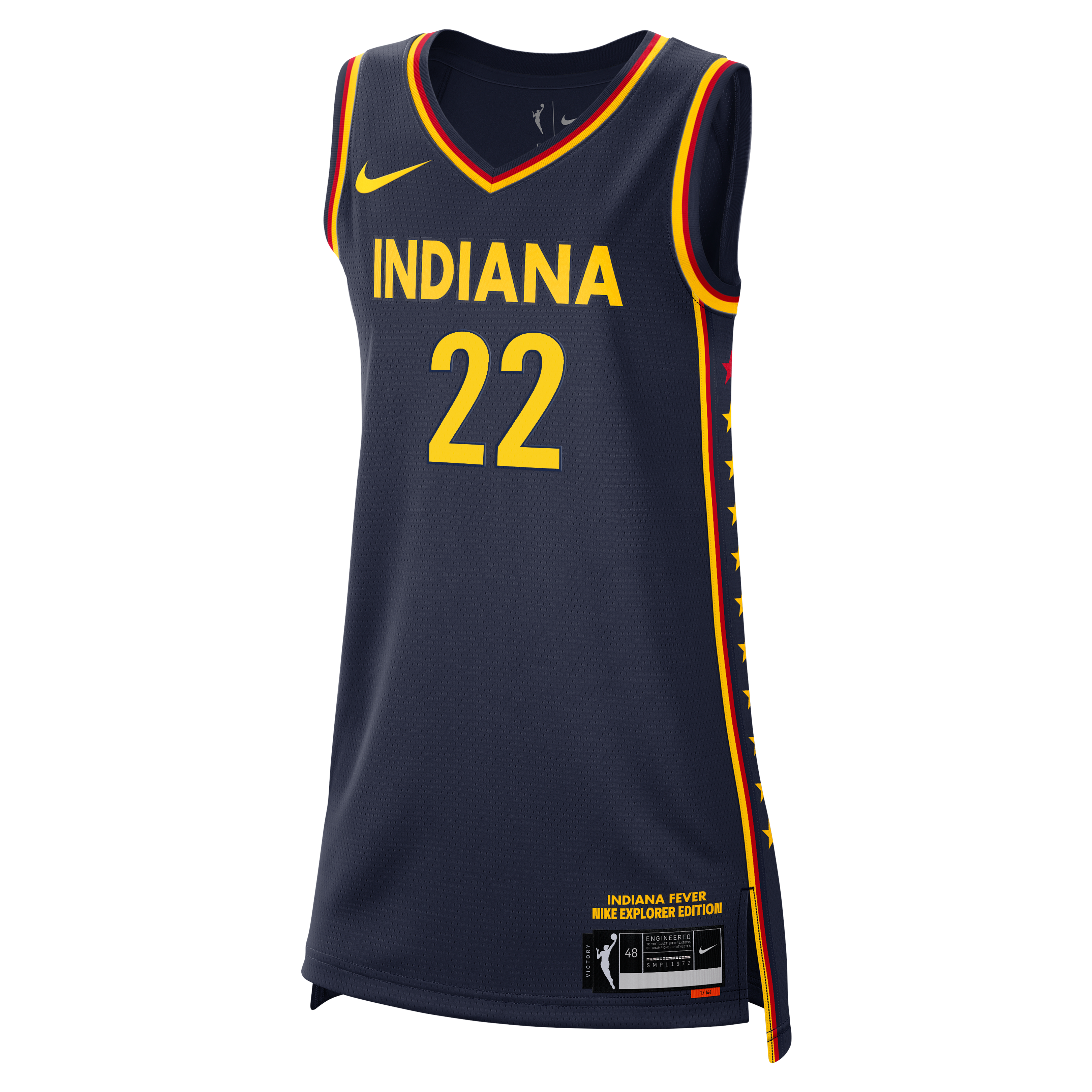 Maillot unisexe Nike Caitlin Clark Navy Indiana Fever 2024 WNBA Draft Explorer Edition Victory Player