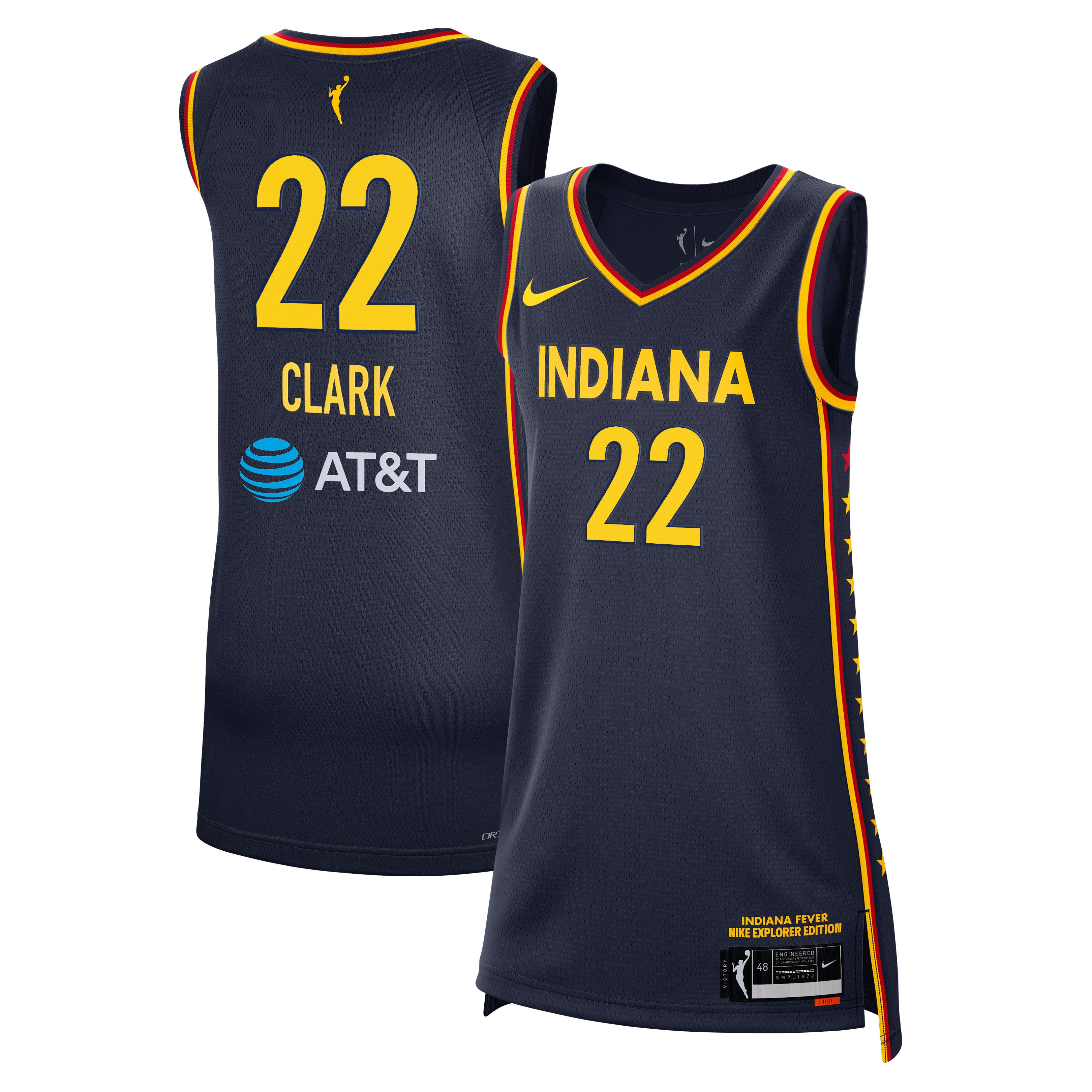 Unisex Nike Caitlin Clark Navy Indiana Fever 2024 WNBA Draft Explorer Edition Victory Player Jersey