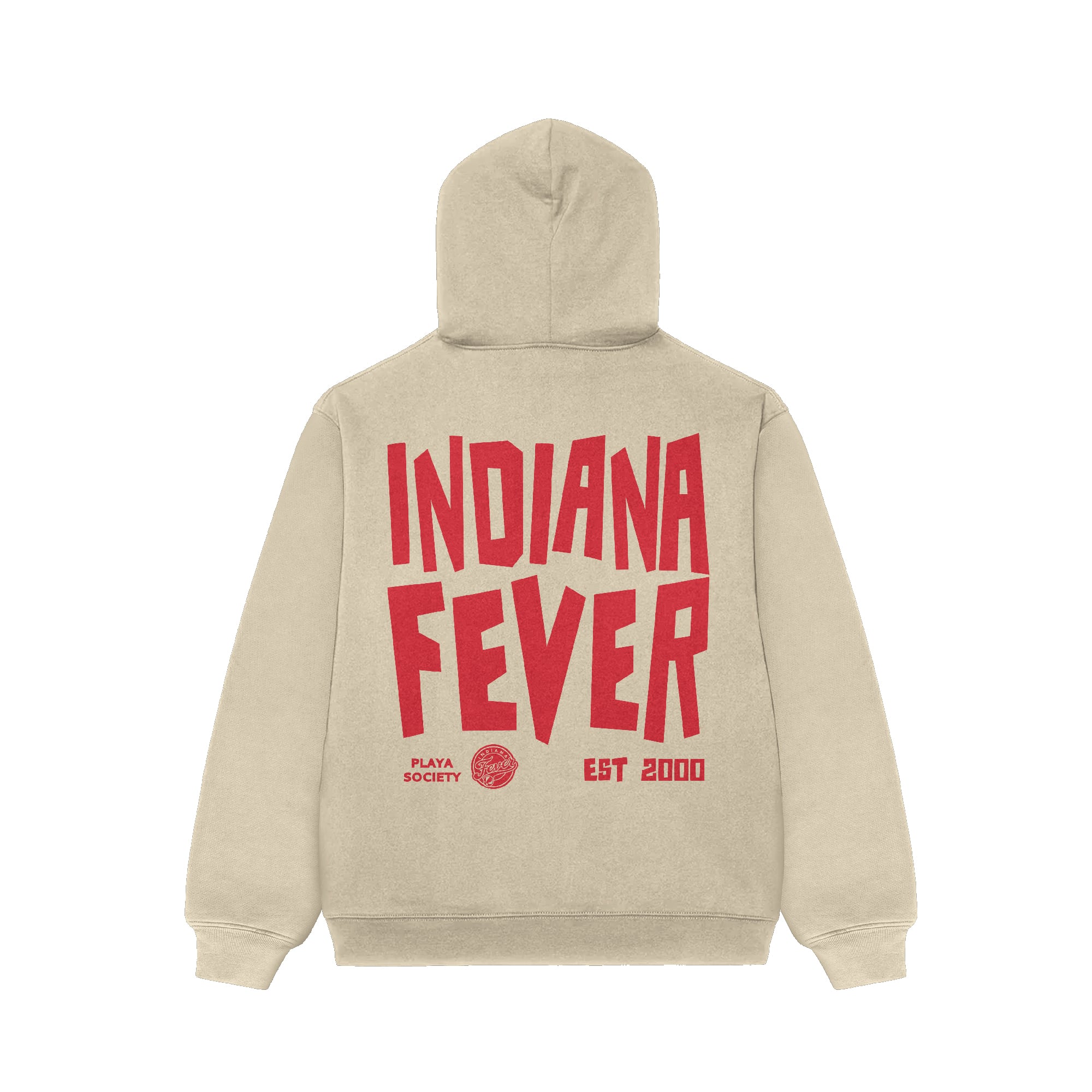 Sweat à capuche unisexe Playa Society Oatmeal Indiana Fever.