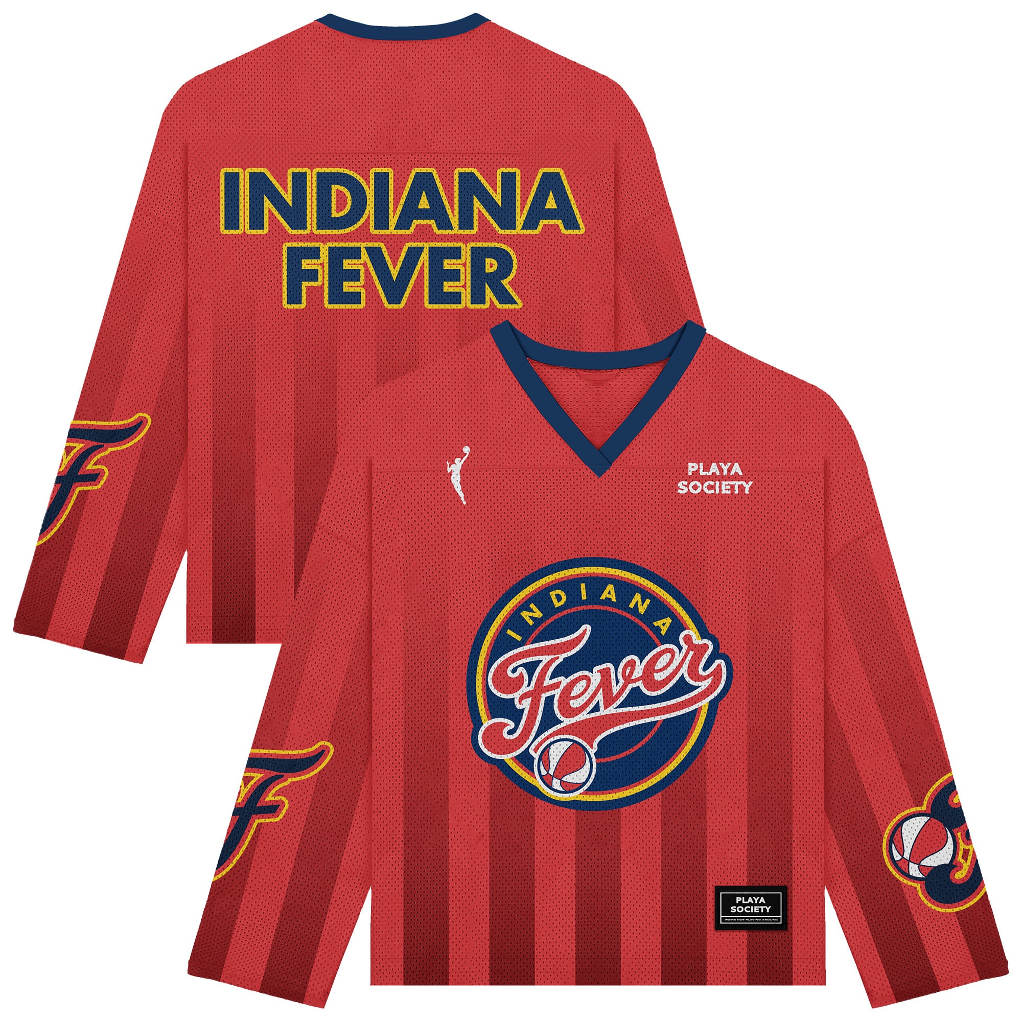 Unisex Playa Society Red Indiana Fever Hockey Fashion Jersey