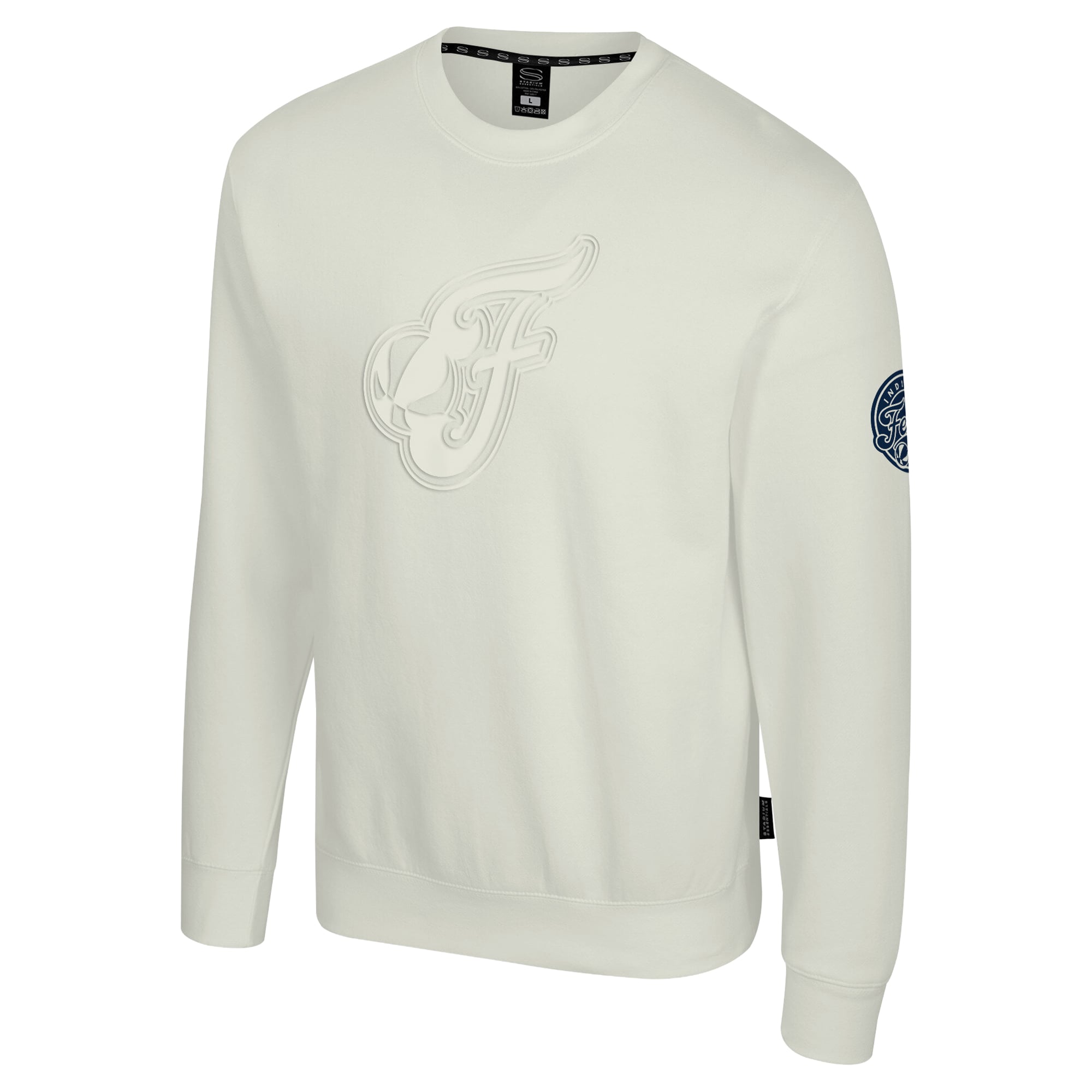 Unisex Stadium Essentials Cream Indiana Fever Debossed Minimalist Sweatshirt