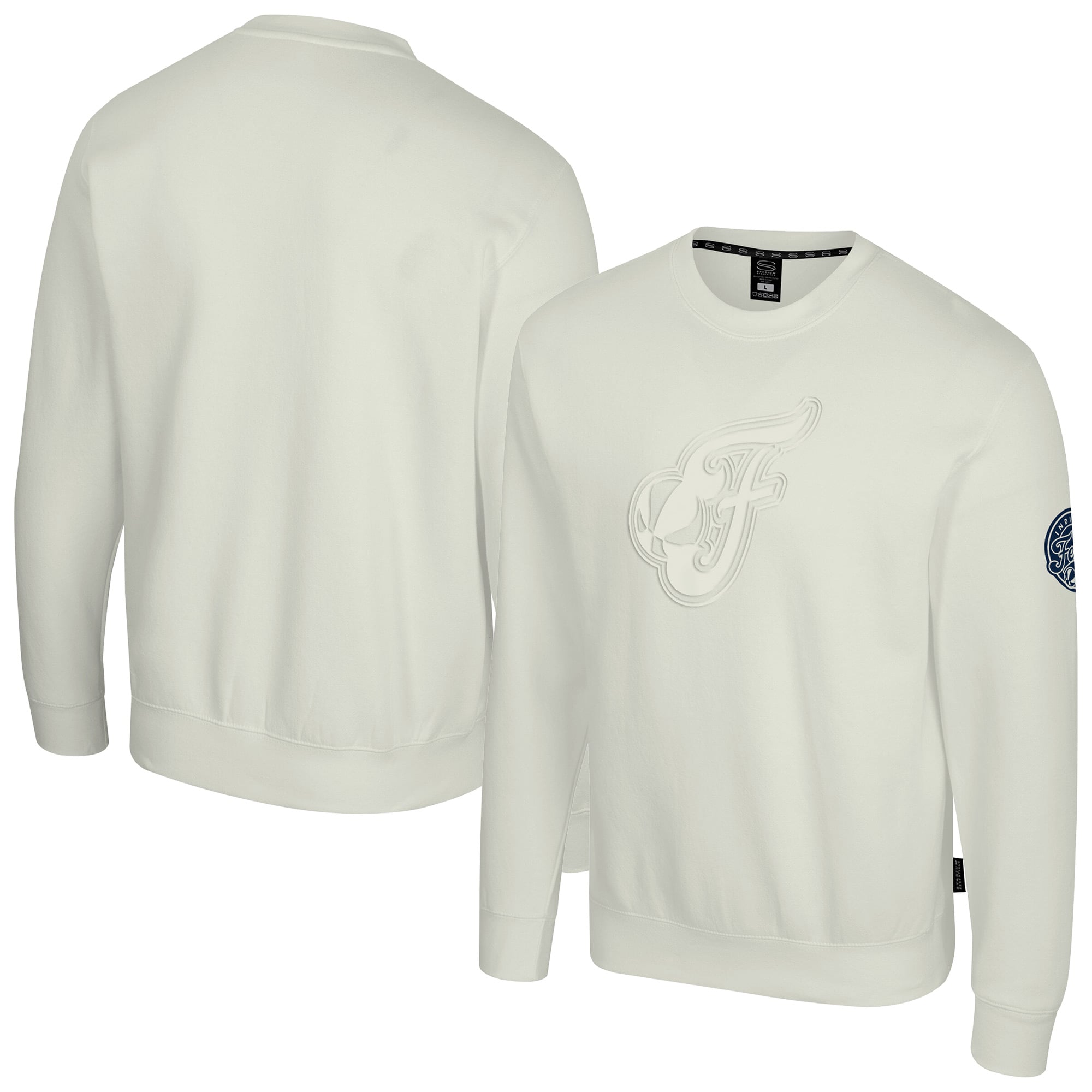 Unisex Stadium Essentials  Cream Indiana Fever Debossed Minimalist Sweatshirt