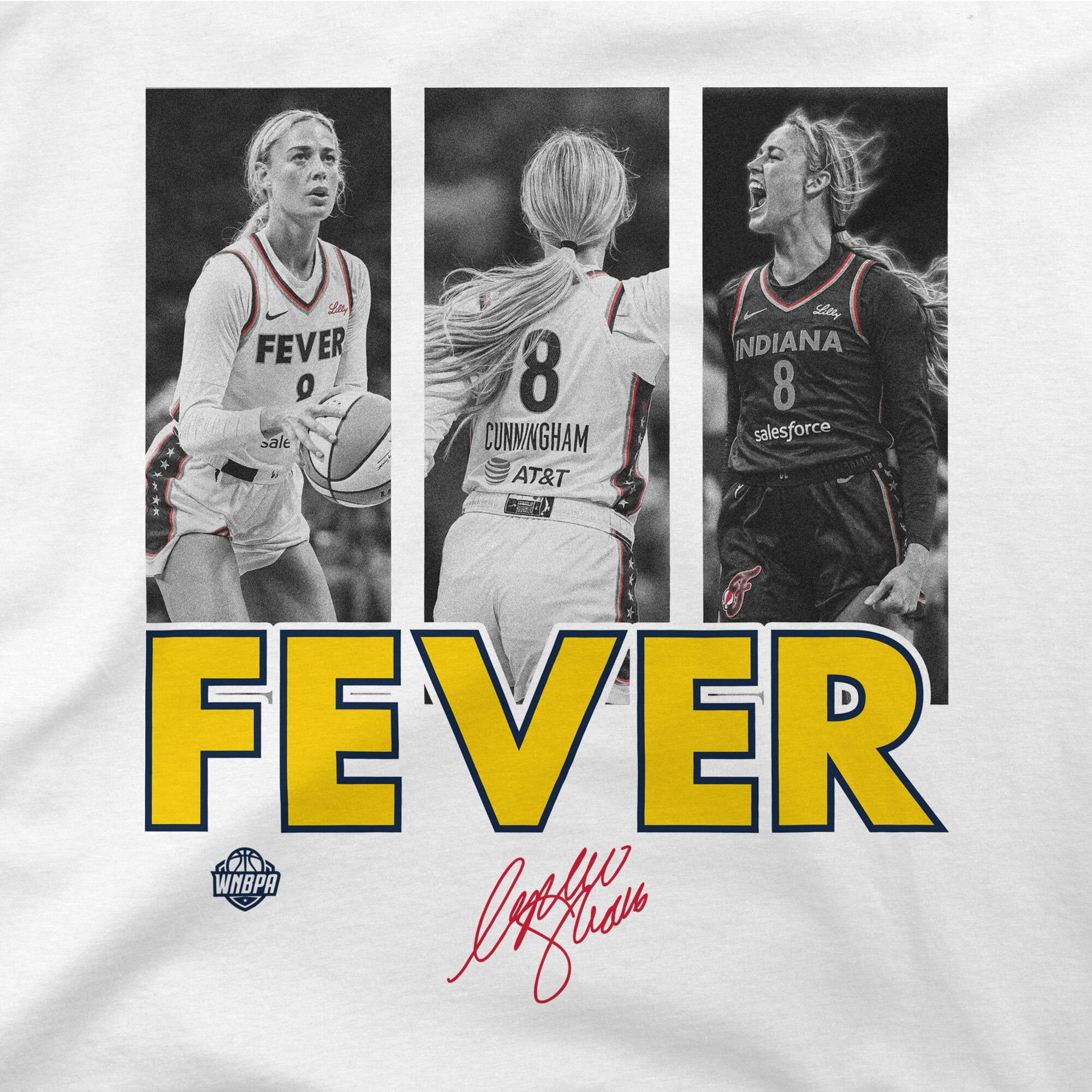 Unisex Stadium Essentials Sophie Cunningham White Indiana Fever Team Player Hustle T-Shirt
