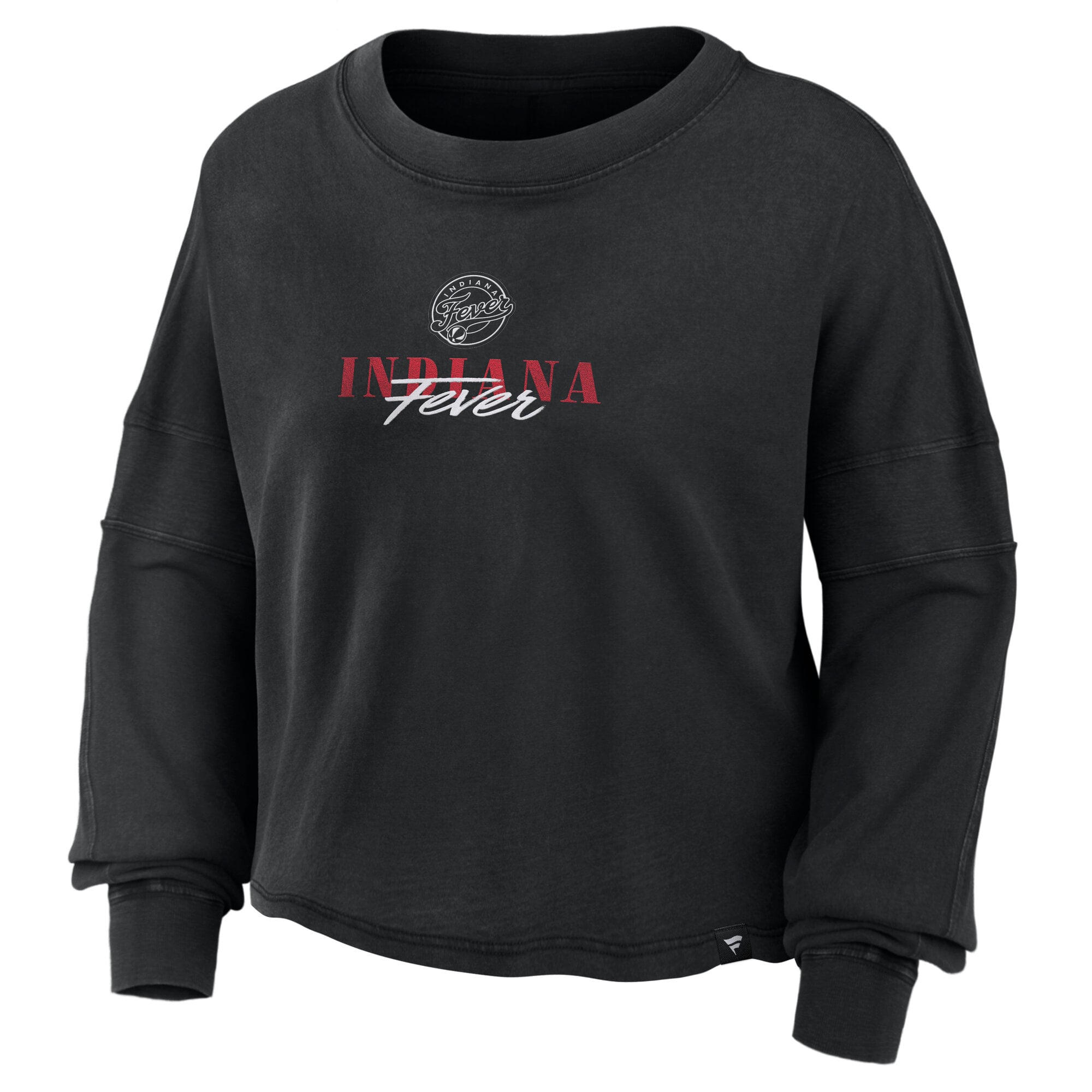Haut oversize à manches longues Fanatics noir Indiana Fever pour femme