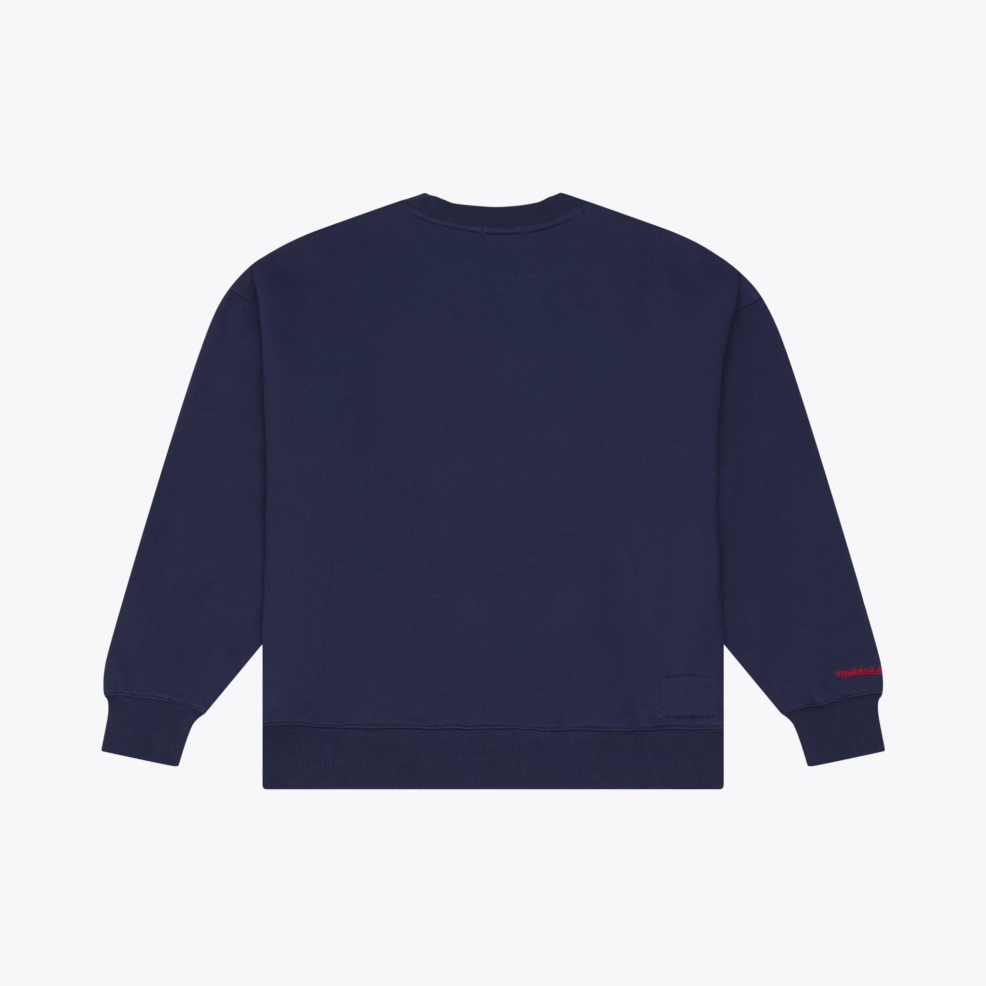 Women's Mitchell & Ness  Navy Indiana Fever Lightweight Fleece Crewneck Sweatshirt