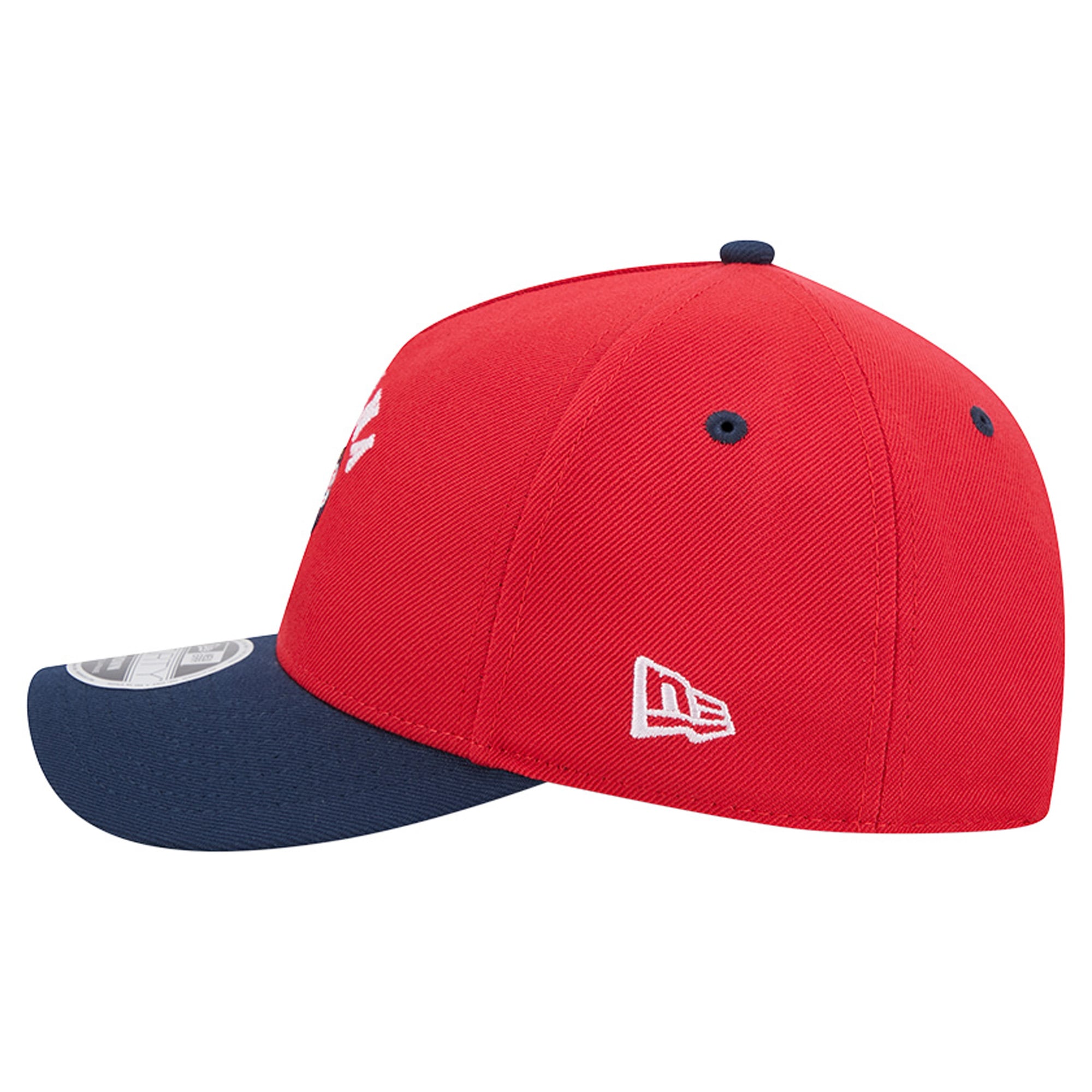 Casquette ajustable New Era rouge/marine Indiana Fever Arch 9FORTY pour femme, modèle A-Frame M-Crown