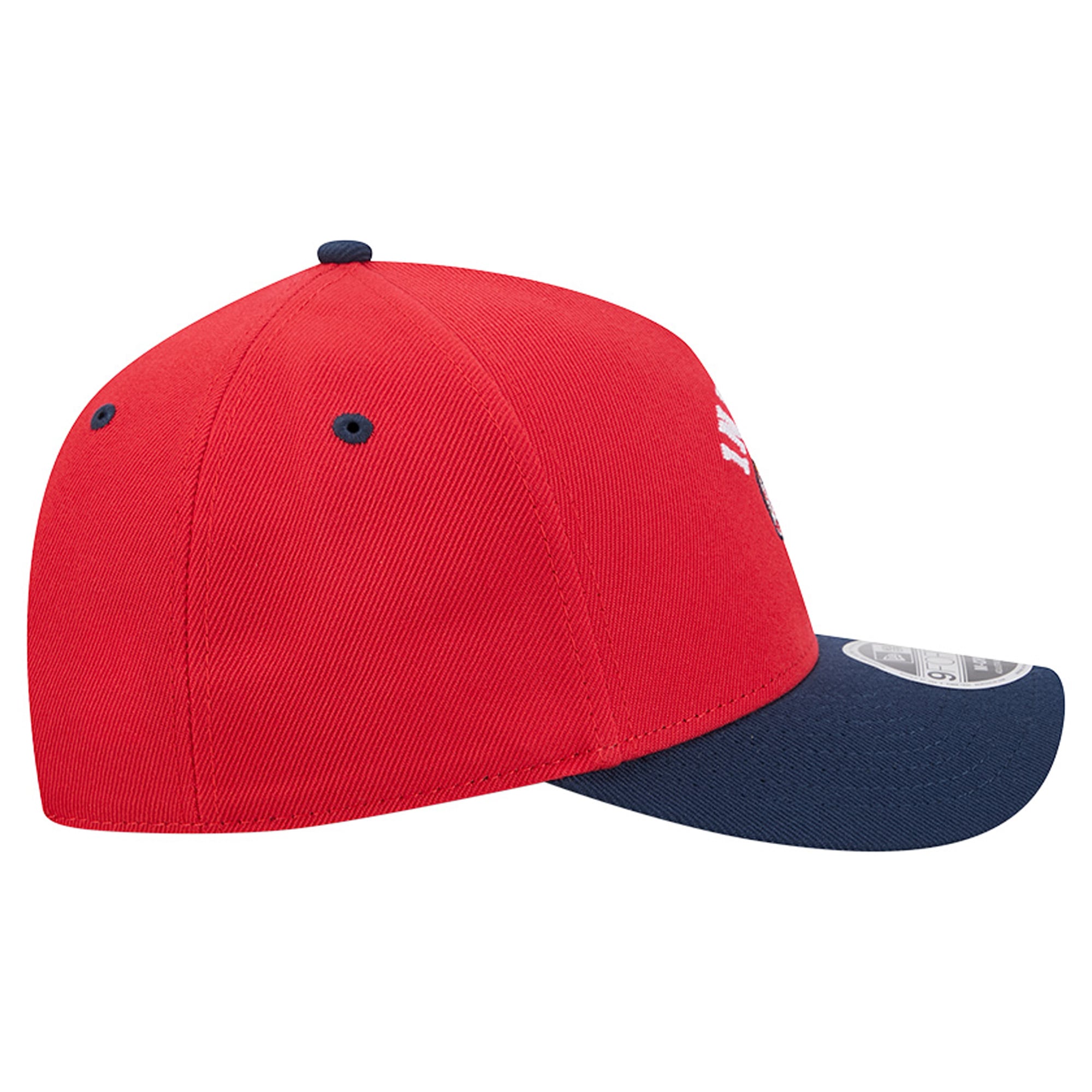 Casquette ajustable New Era rouge/marine Indiana Fever Arch 9FORTY pour femme, modèle A-Frame M-Crown