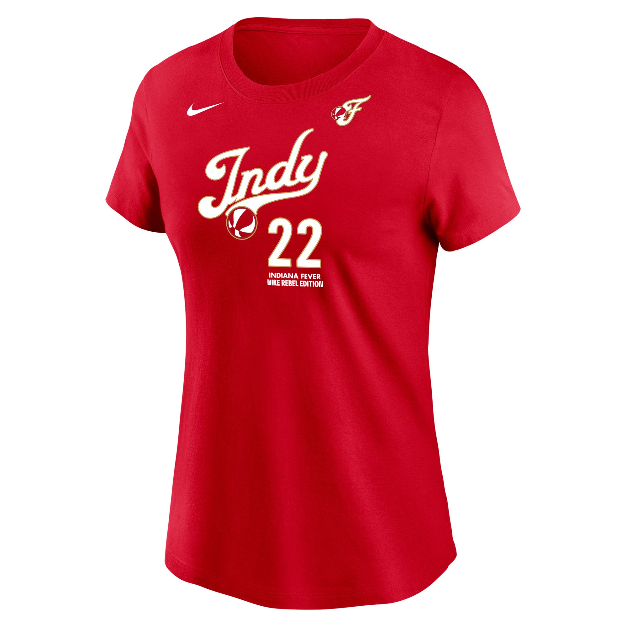 Women's Nike Caitlin Clark Red Indiana Fever Rebel Name & Number T-Shirt