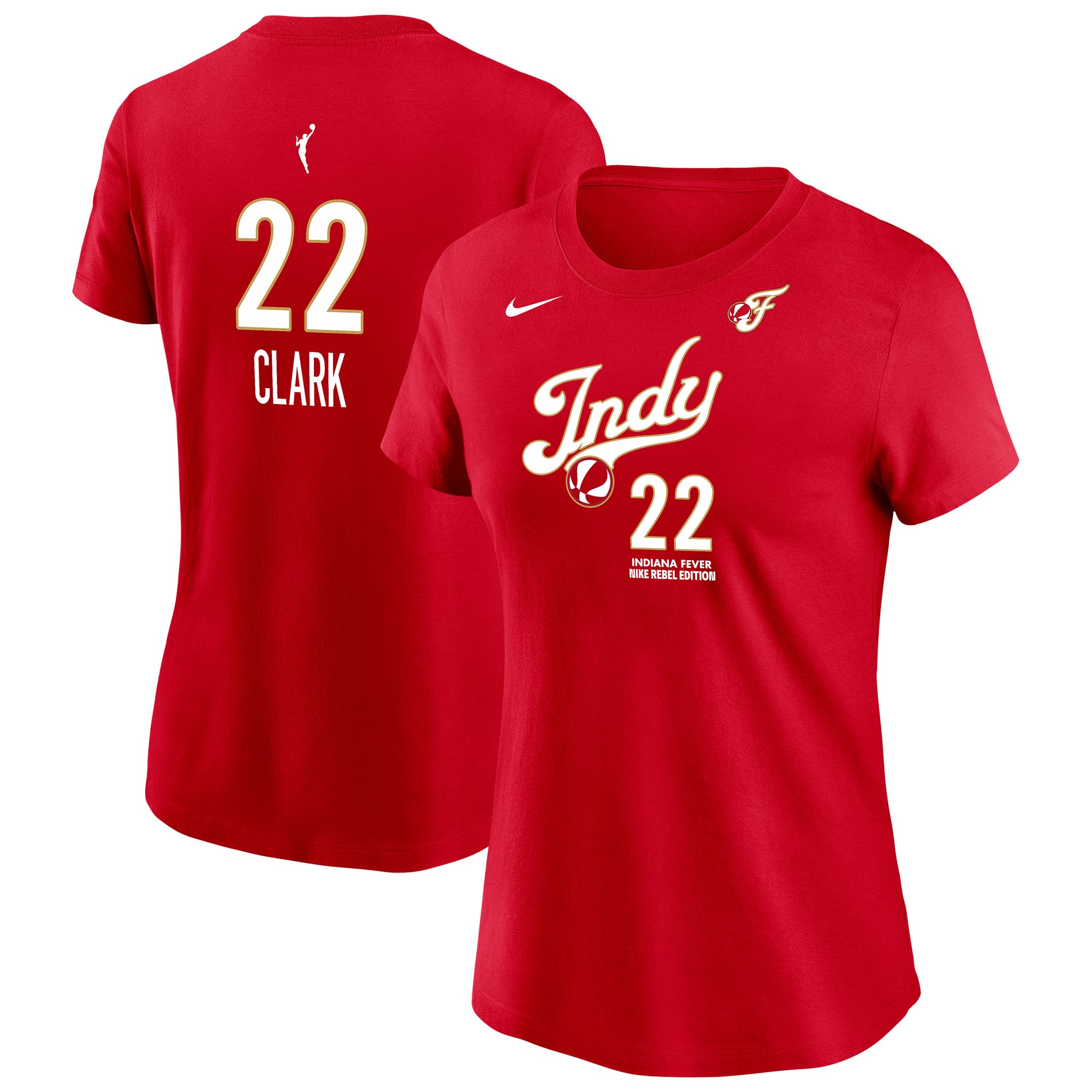 Women's Nike Caitlin Clark Red Indiana Fever Rebel Name & Number T-Shirt