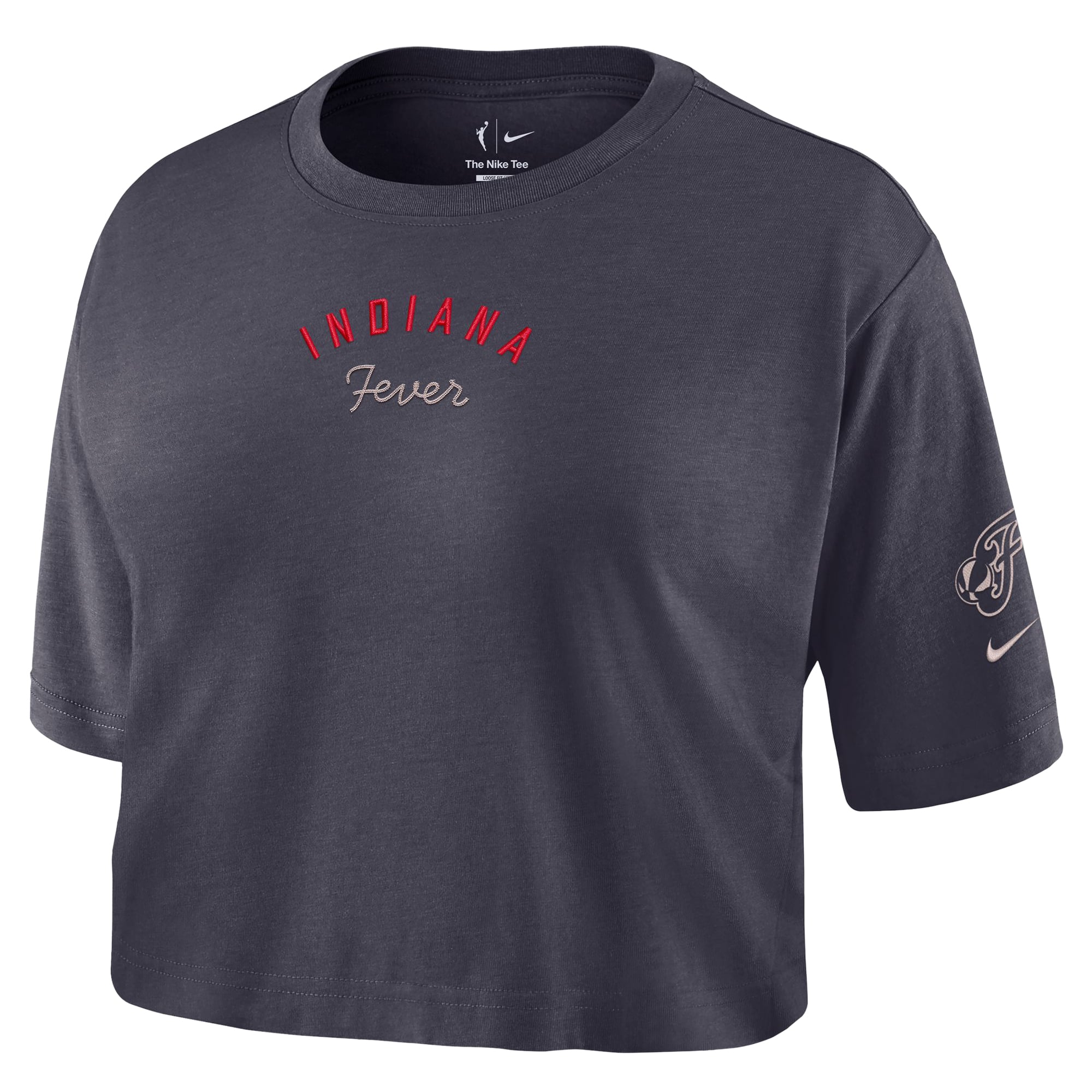 T-shirt court Nike Indiana Fever Studio pour femme, couleur anthracite