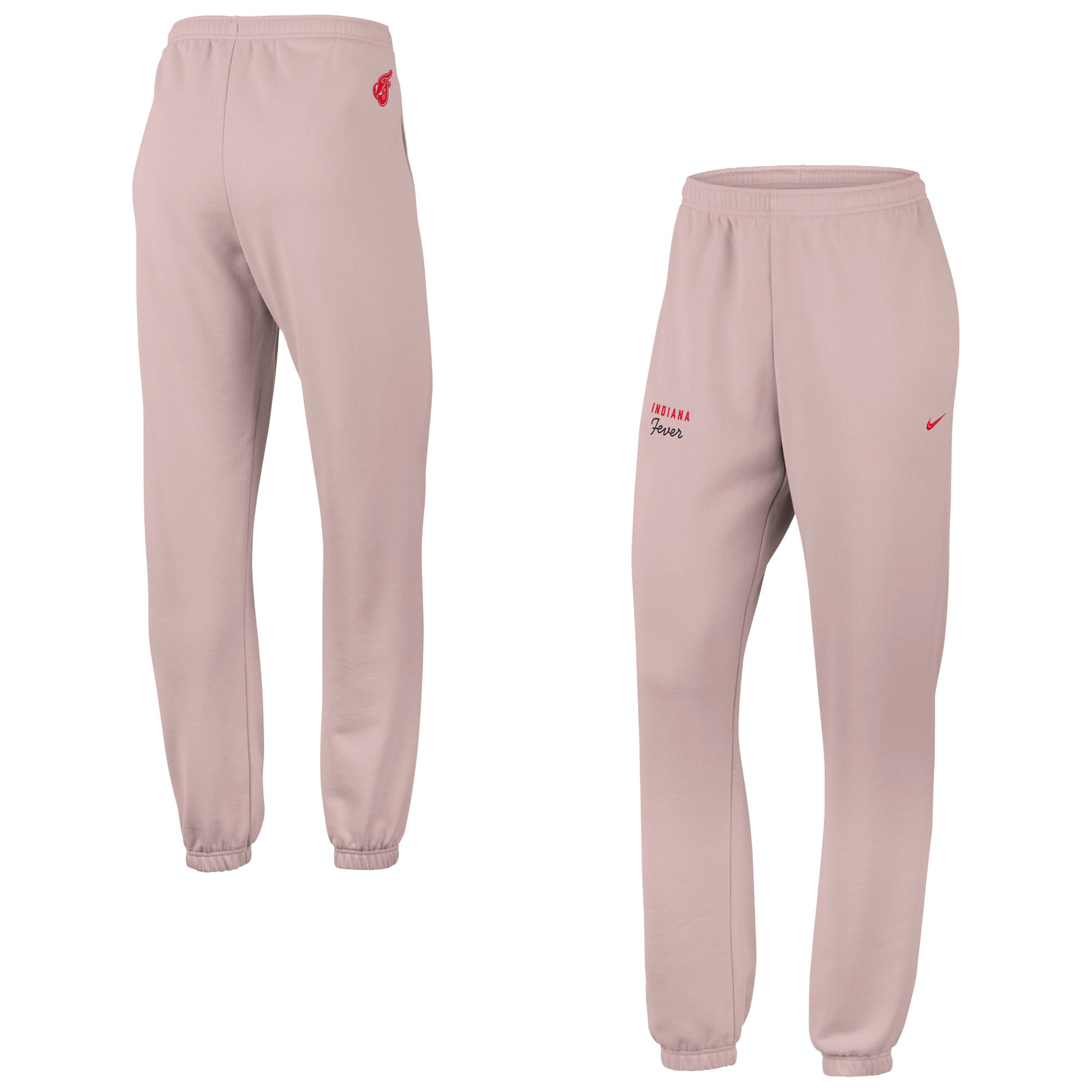 Pantalon de survêtement en molleton à revers Nike Indiana Fever Studio rose clair pour femme
