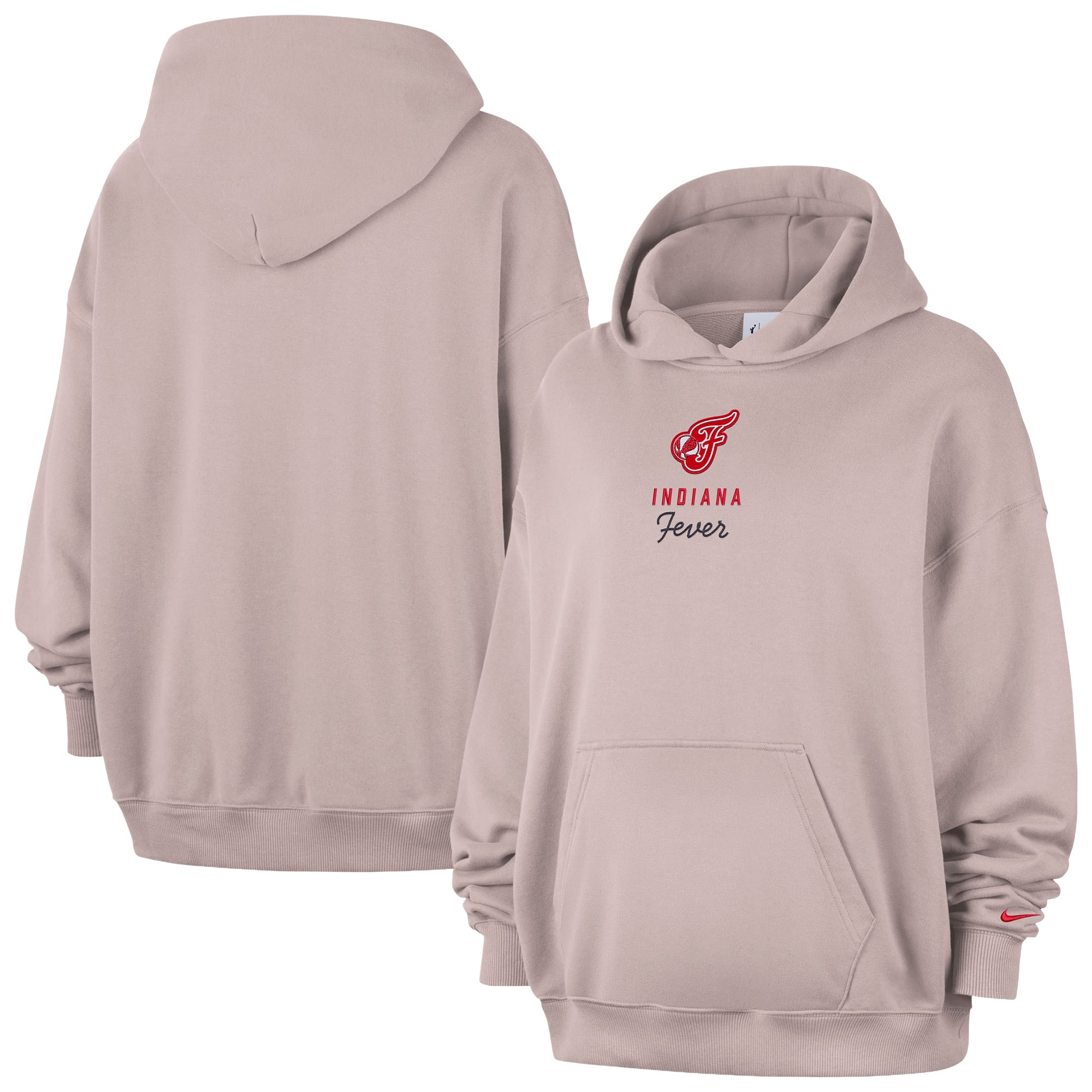 Sweat à capuche polaire Nike Studio rose clair Indiana Fever pour femme