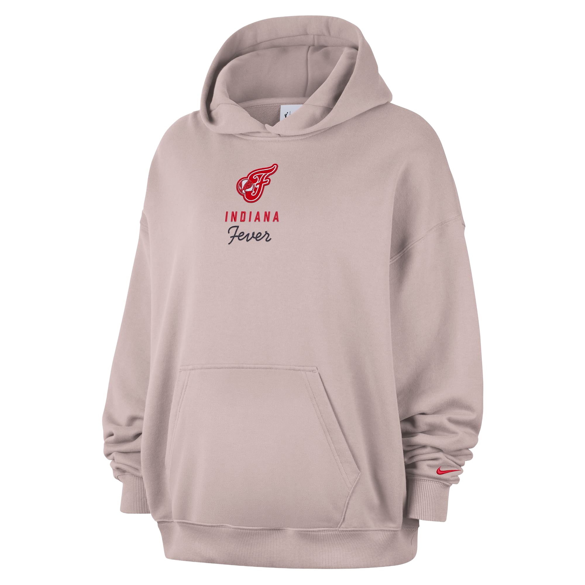 Sweat à capuche polaire Nike Studio rose clair Indiana Fever pour femme