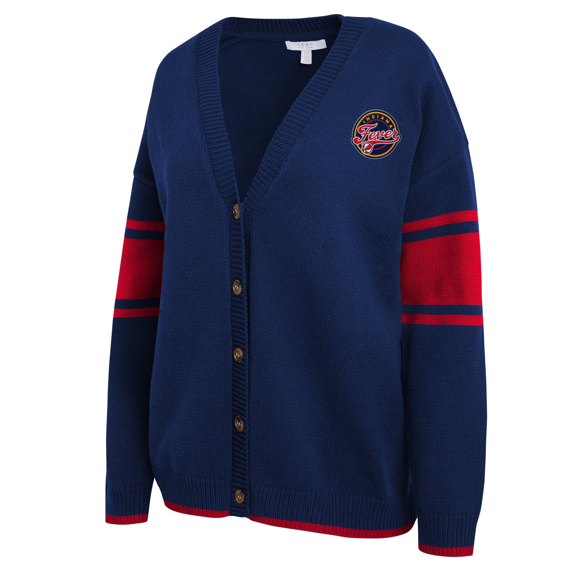 Gilet boutonné bleu marine Indiana Fever de la marque WEAR by Erin Andrews pour femme