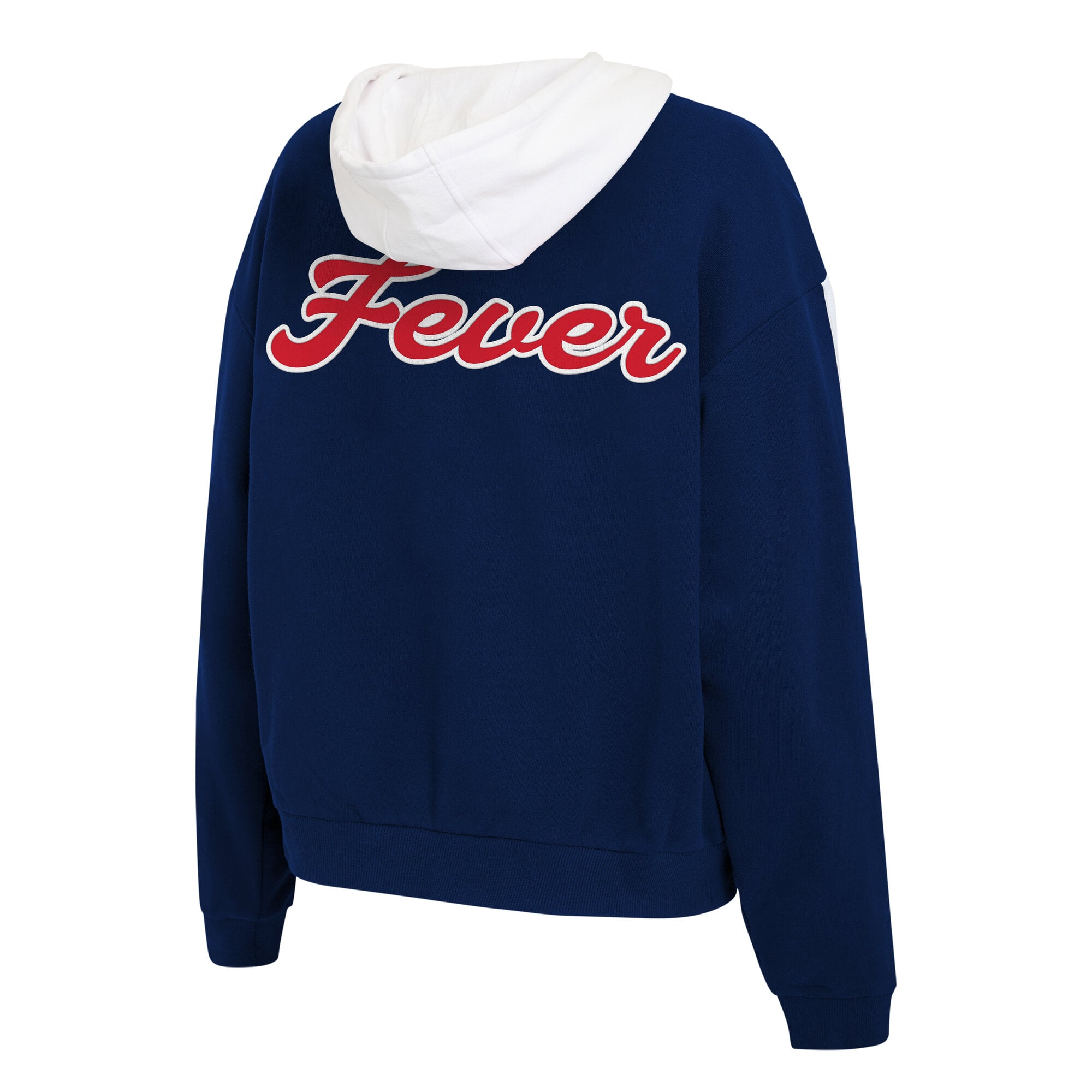 Sweat à capuche zippé WEAR by Erin Andrews bleu marine/blanc Indiana Fever pour femme