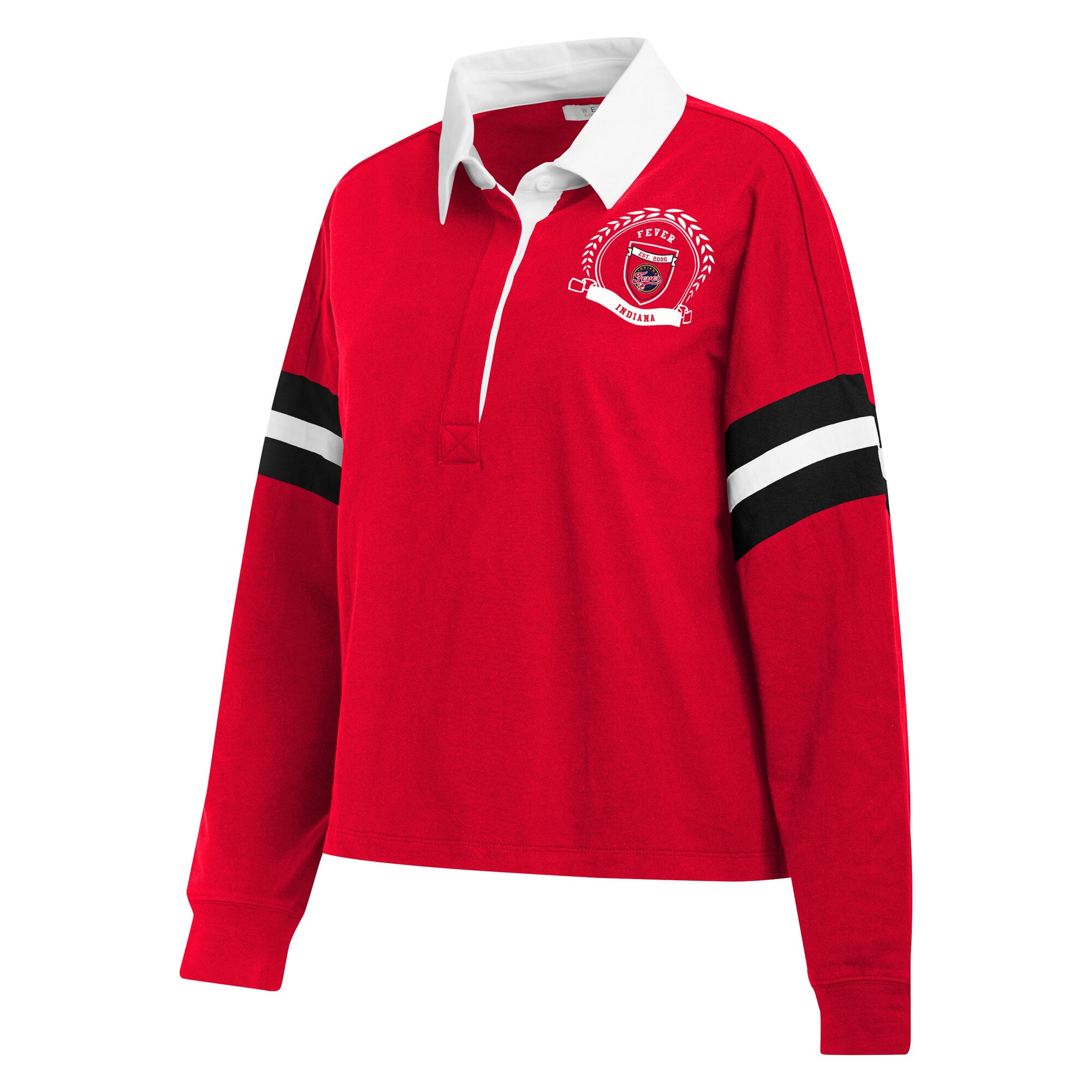 Polo de rugby rouge Indiana Fever la marque WEAR by Erin Andrews pour femmes