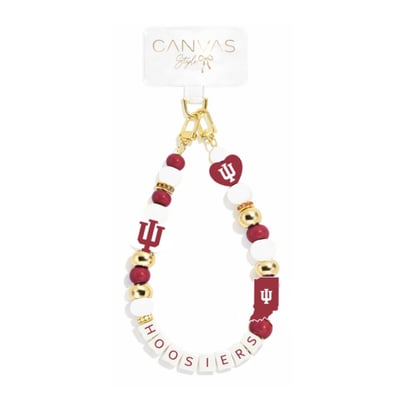 Indiana Hoosiers CANVAS Style Beaded Wrislet