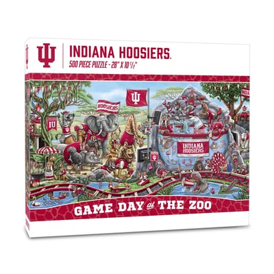 Indiana Hoosiers Fanpoint 10.5" x 28" Game Day at the Zoo 500-Piece Puzzle
