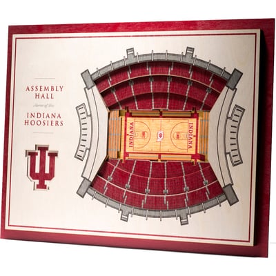 Indiana Hoosiers Fanpoint 17'' x 13'' 5-Layer StadiumView 3D Wall Art