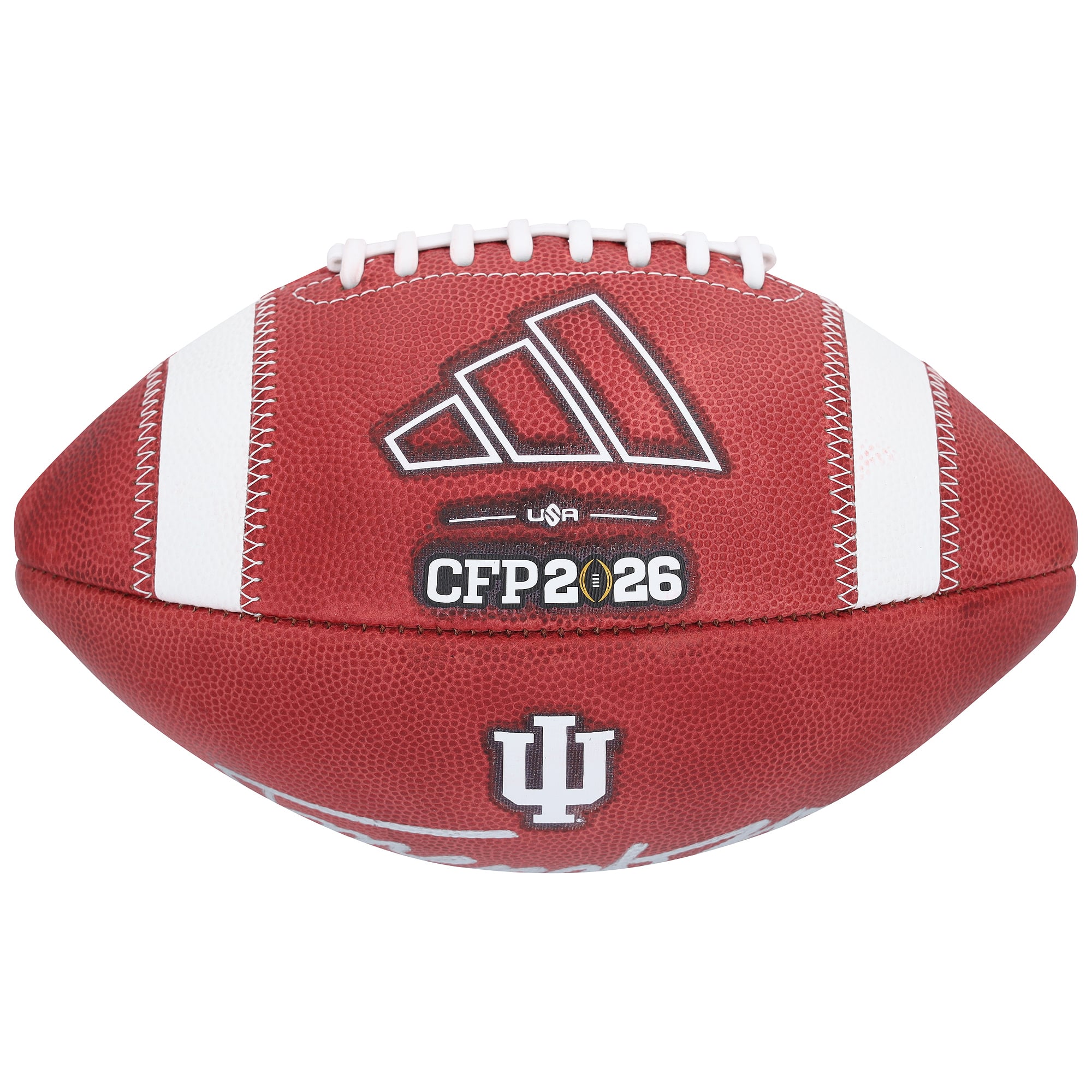 Fernando Mendoza Indiana Hoosiers Autographed College Football Playoff 2025 National Champions adidas Logo Football