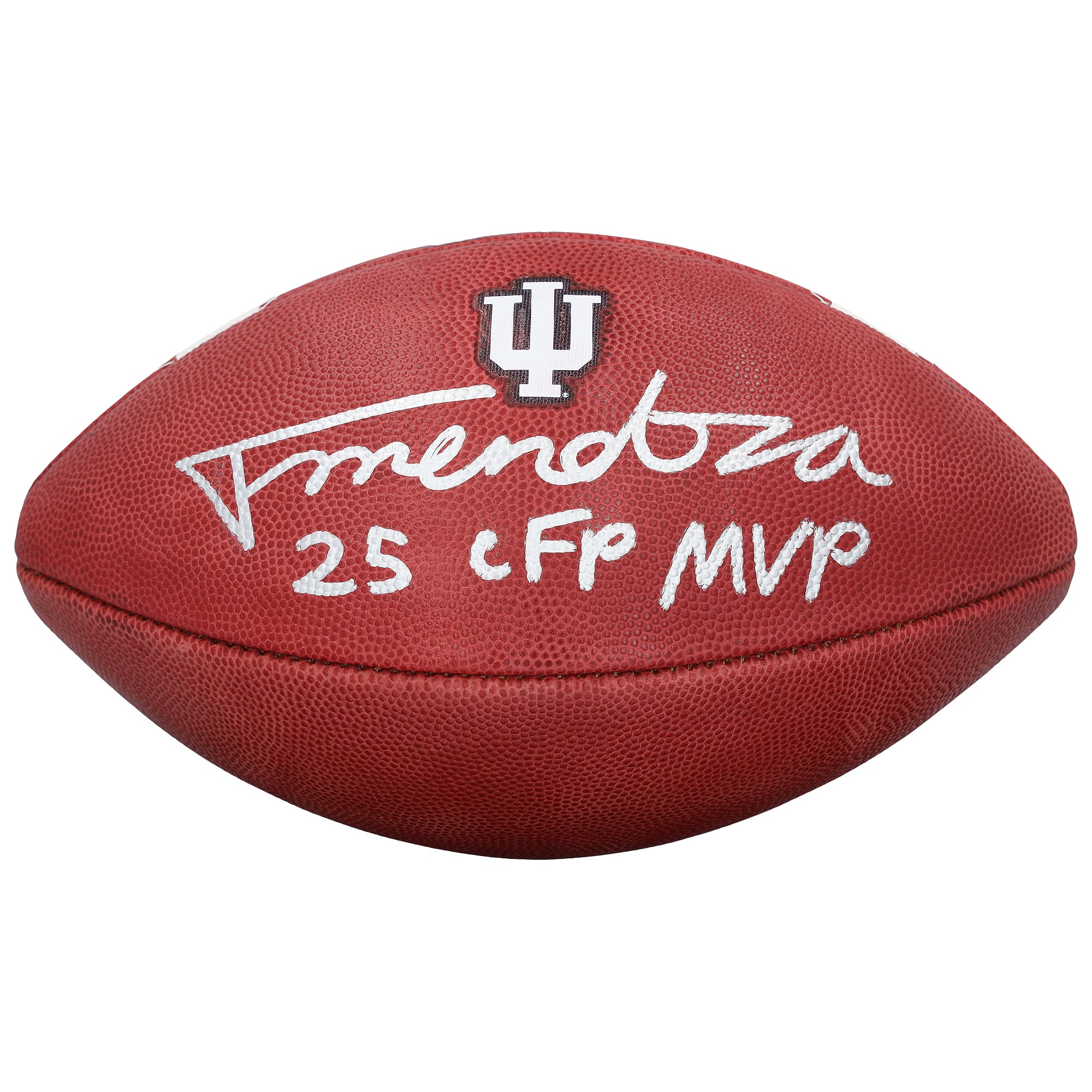 Fernando Mendoza Indiana Hoosiers Autographed College Football Playoff 2025 National Champions adidas Logo Football with "25 CFP MVP" Inscription