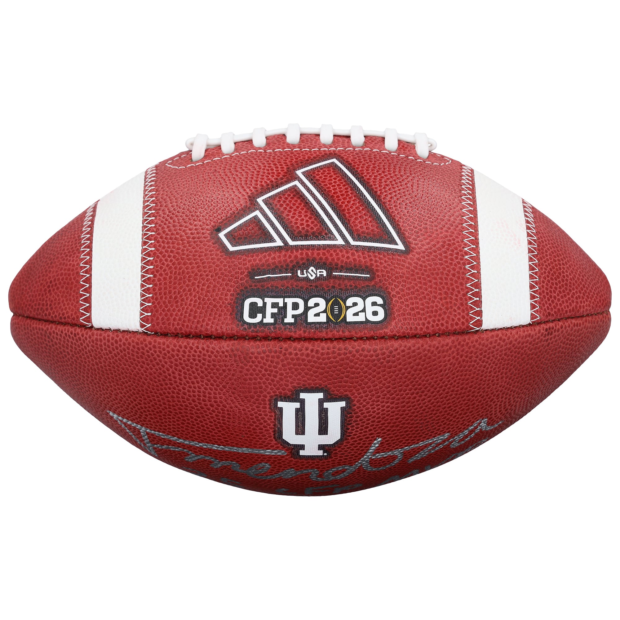 Fernando Mendoza Indiana Hoosiers Autographed College Football Playoff 2025 National Champions adidas Logo Football with "25 CFP MVP" Inscription