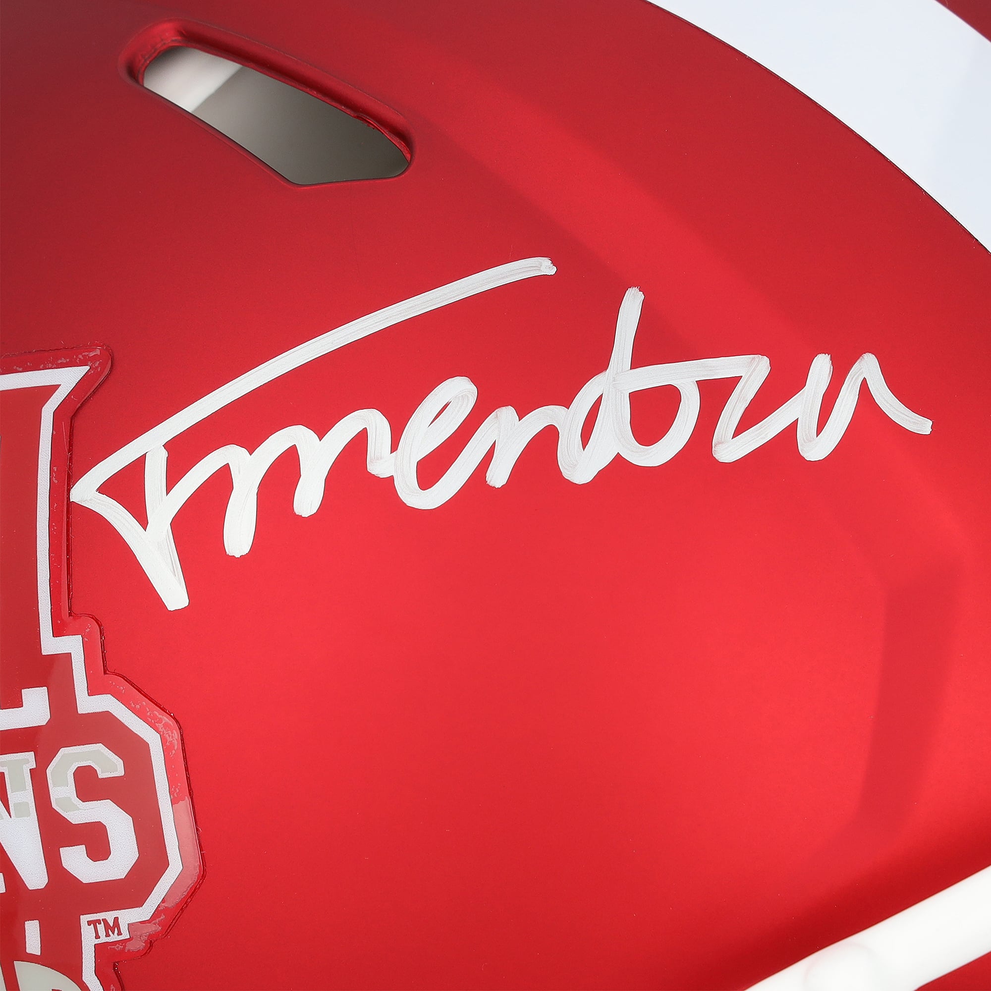 Fernando Mendoza Indiana Hoosiers Autographed College Football Playoff 2025 National Champions Riddell Logo Speed Authentic Helmet