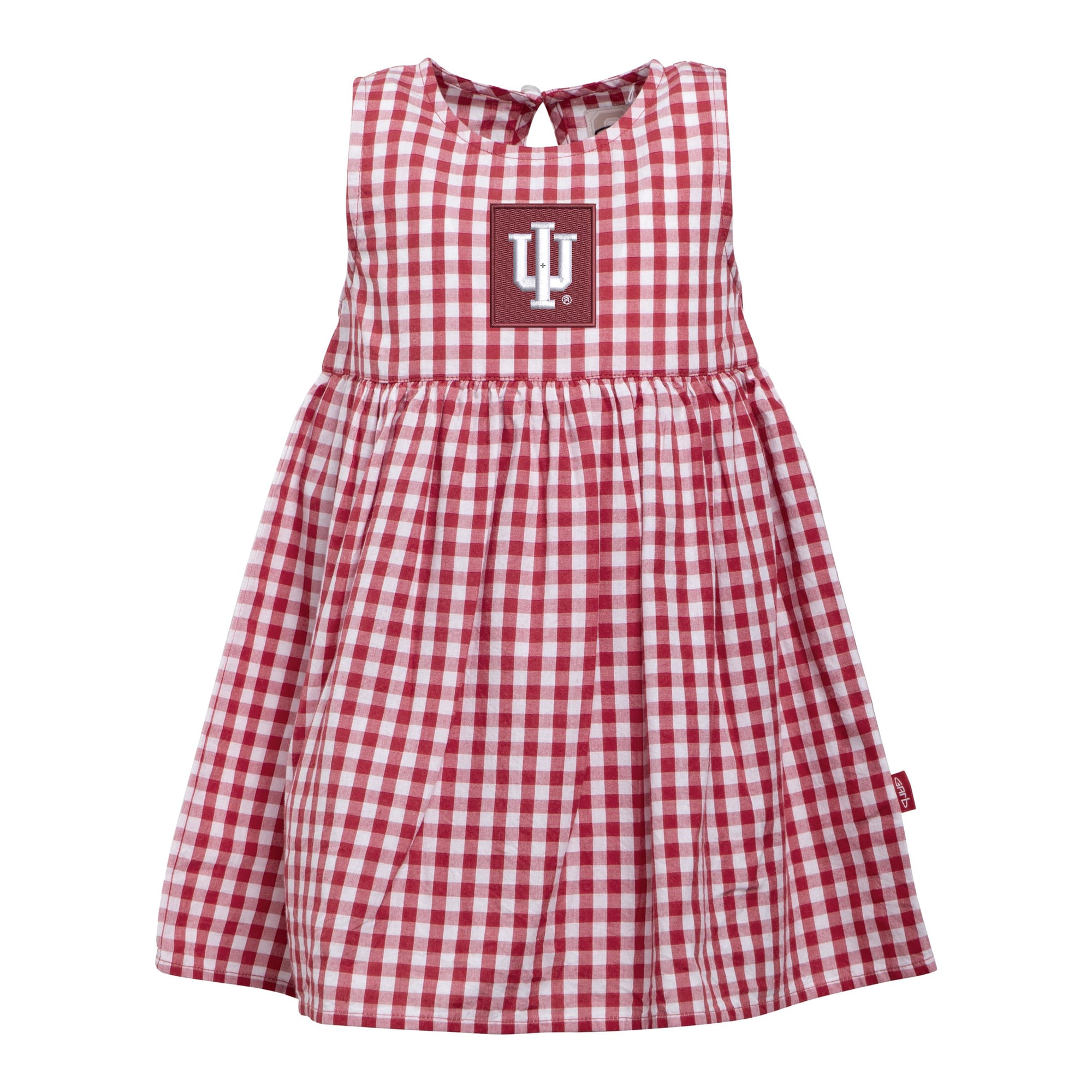 Robe Loren à carreaux vichy rouge Indiana Hoosiers pour bébé fille