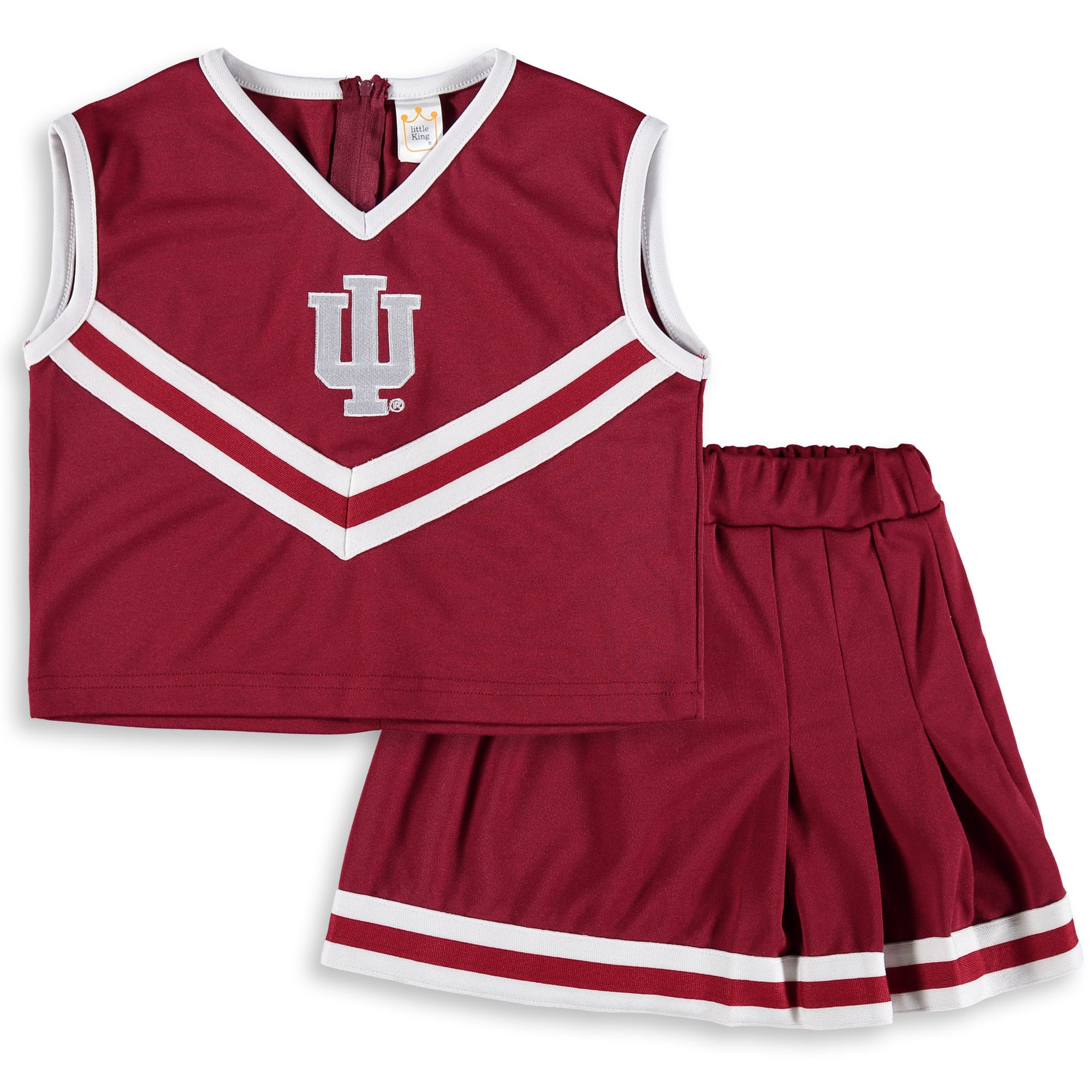 Ensemble de cheerleading deux pièces Little King Crimson Indiana Hoosiers pour filles