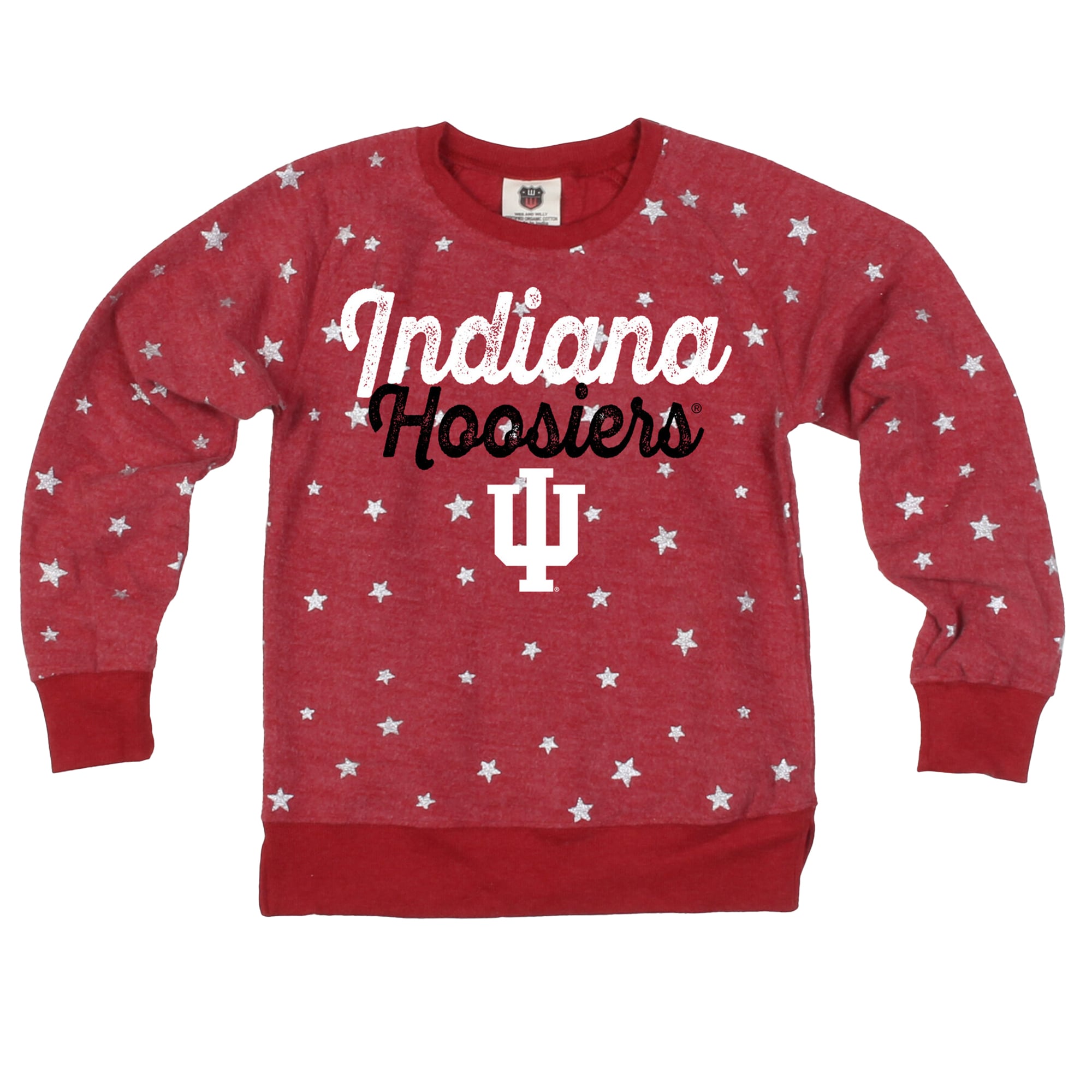 Sweat-shirt en polaire inversée Wes & Willy Crimson Indiana Hoosiers pour filles