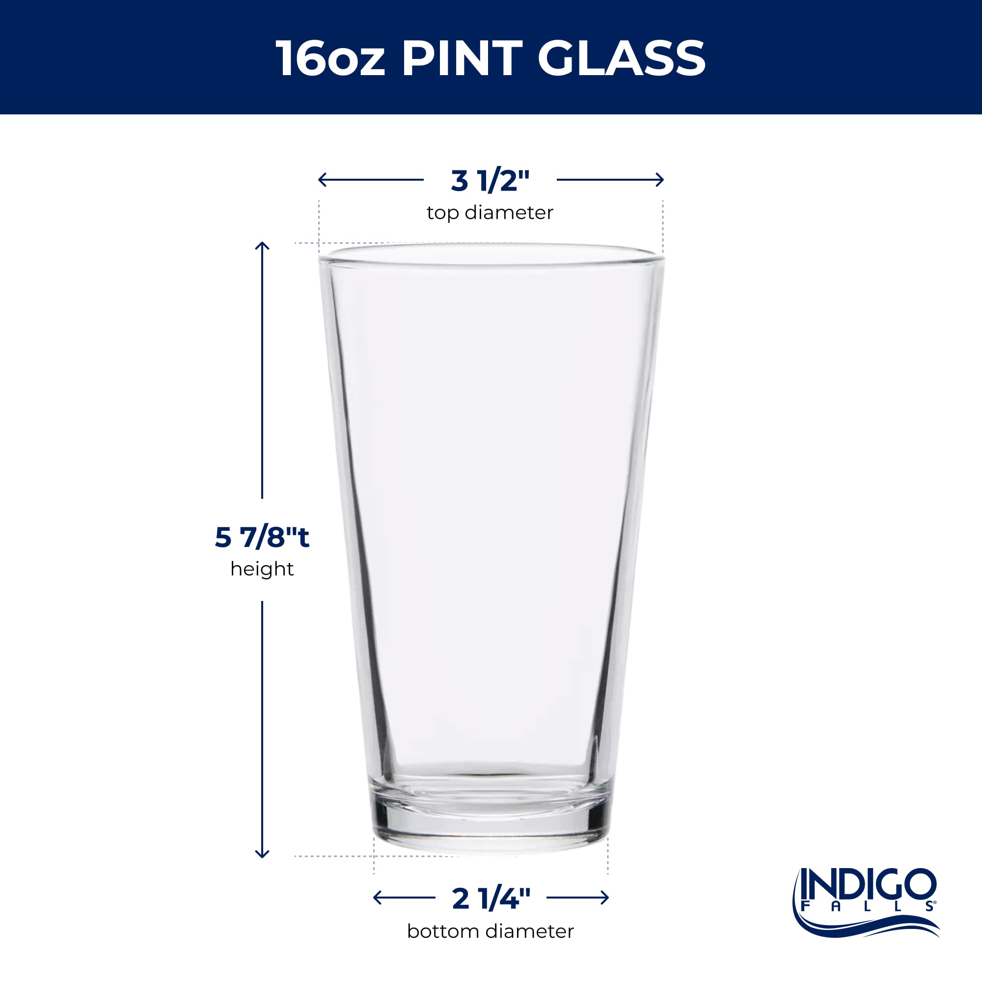 Ensemble de quatre verres à bière de collection Indiana Hoosiers de 473 ml (16 oz).