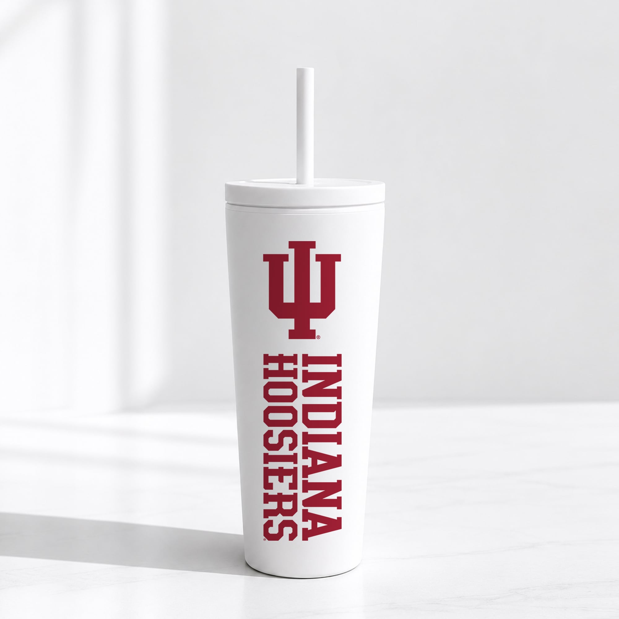 Indiana Hoosiers 24oz. No Spill Straw Tumbler