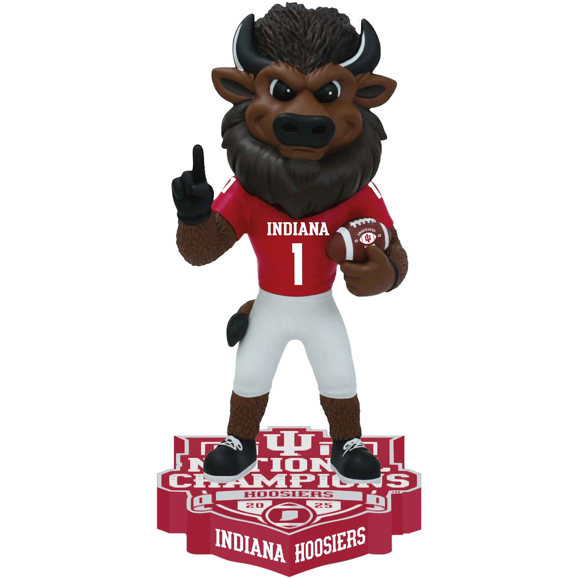 Indiana Hoosiers College Football Playoff 2025 National Champions Bobblehead