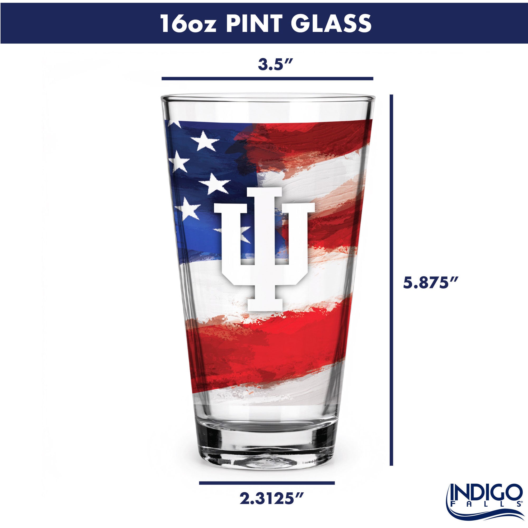 Indiana Hoosiers  Two-Pack 16oz. Americana Pint Glass Set