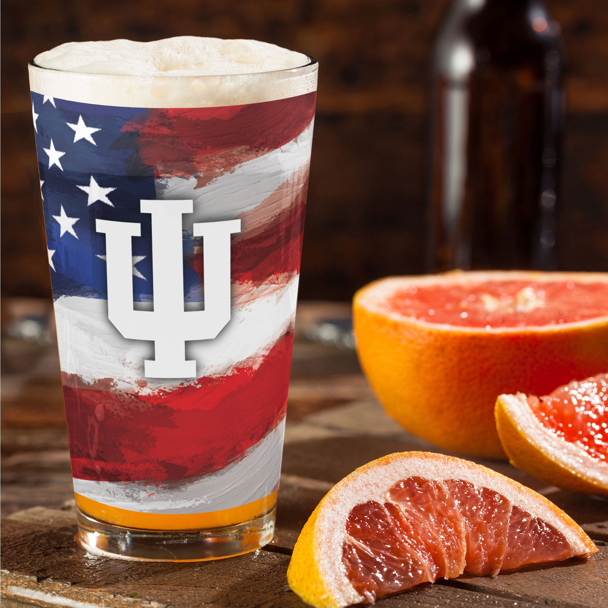 Indiana Hoosiers  Two-Pack 16oz. Americana Pint Glass Set
