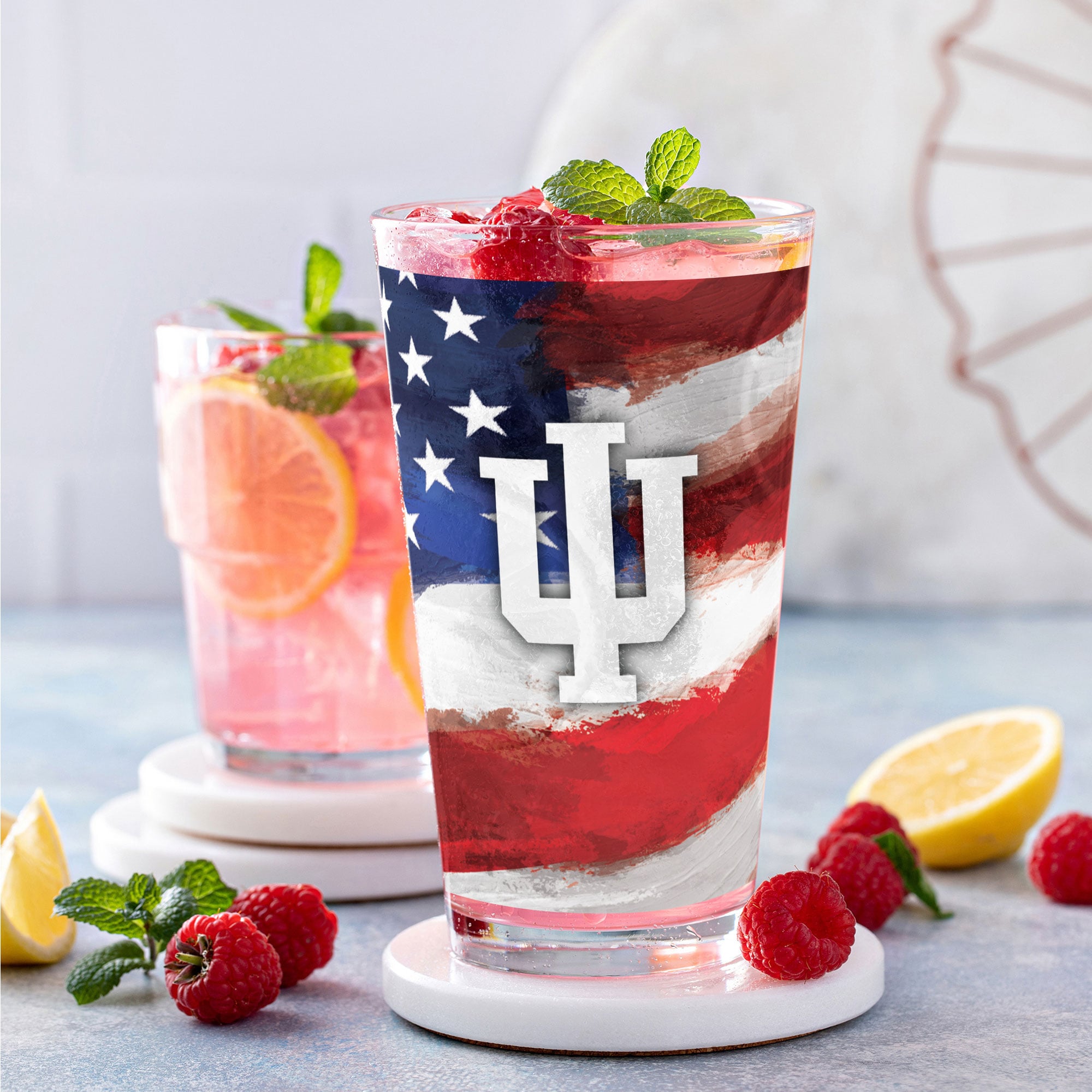 Indiana Hoosiers  Two-Pack 16oz. Americana Pint Glass Set