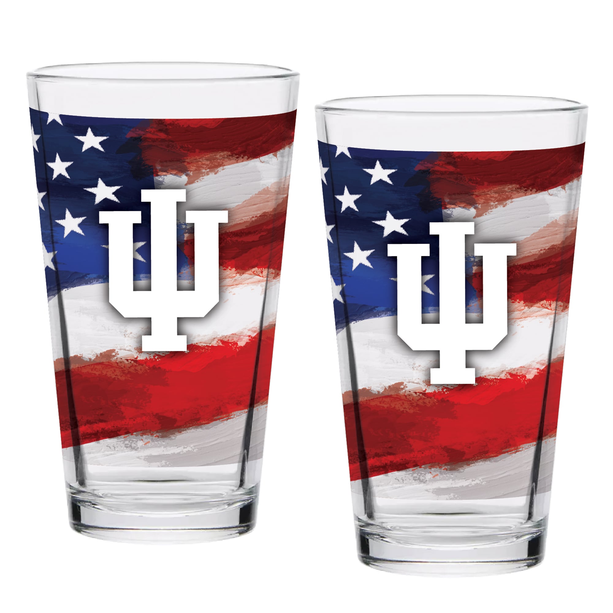 Indiana Hoosiers  Two-Pack 16oz. Americana Pint Glass Set