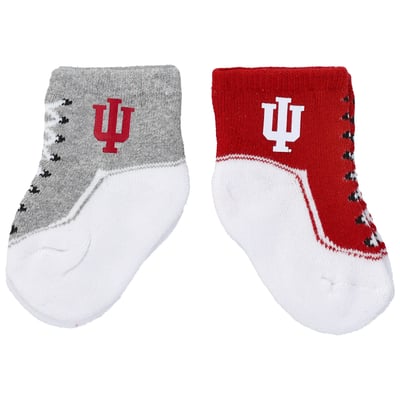Indiana Hoosiers ZooZatz Infant Two-Pack Shoe Socks