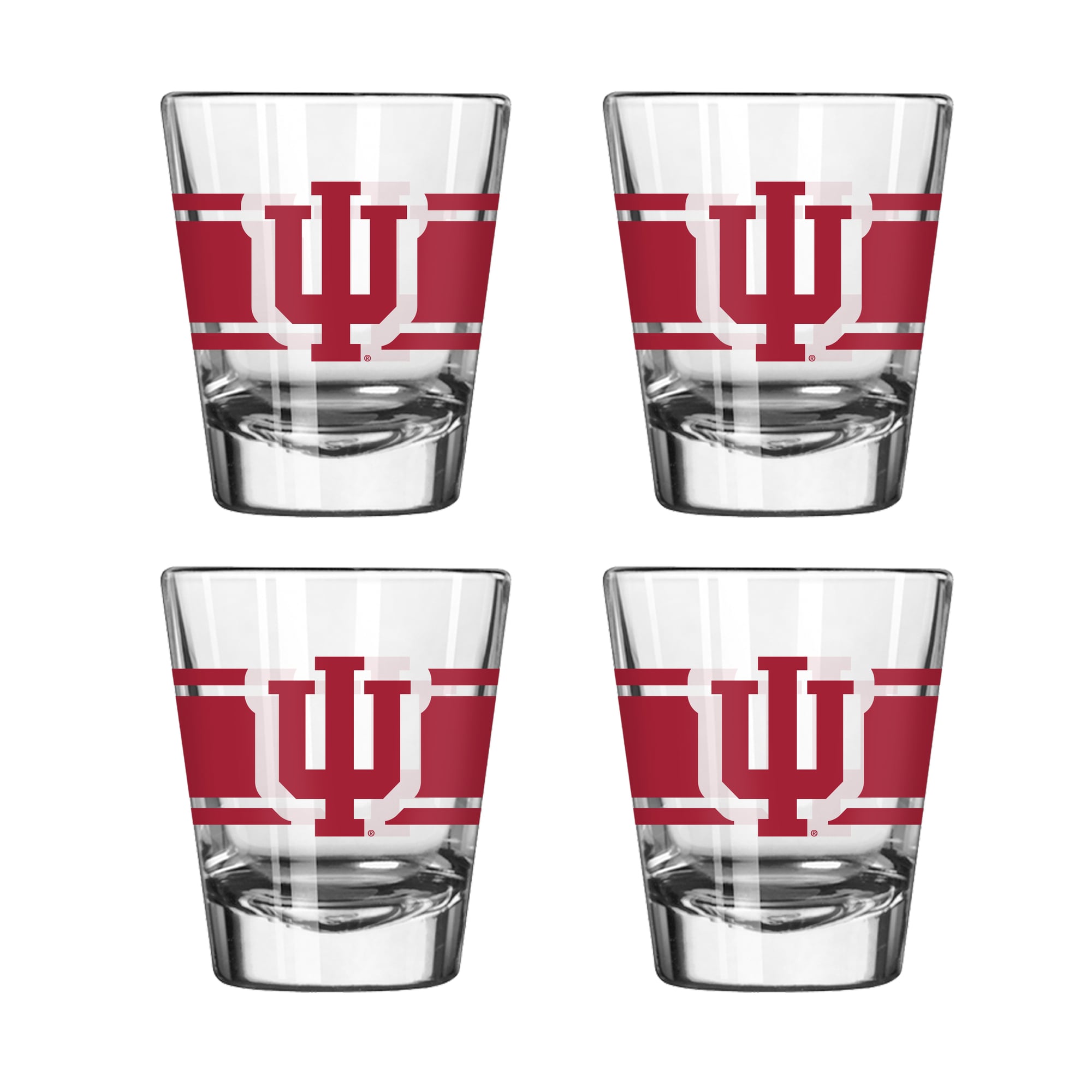 Logo Brands Indiana Hoosiers Four-Piece Stripe Shot Glass Set