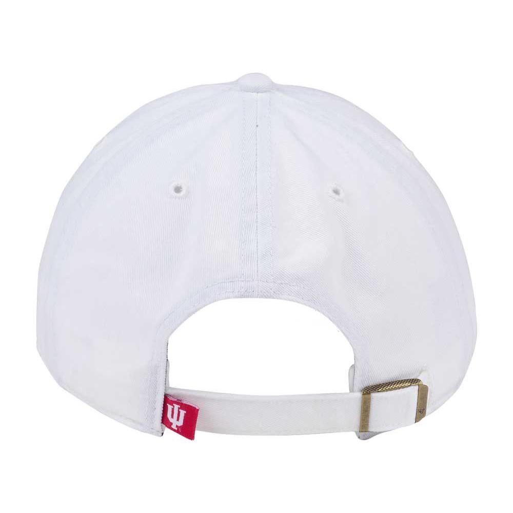 Casquette ajustable blanche Indiana Hoosiers Clean Up '47 pour homme