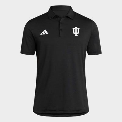 Indiana Hoosiers adidas Ultimate 365 Stripe Polo - Black